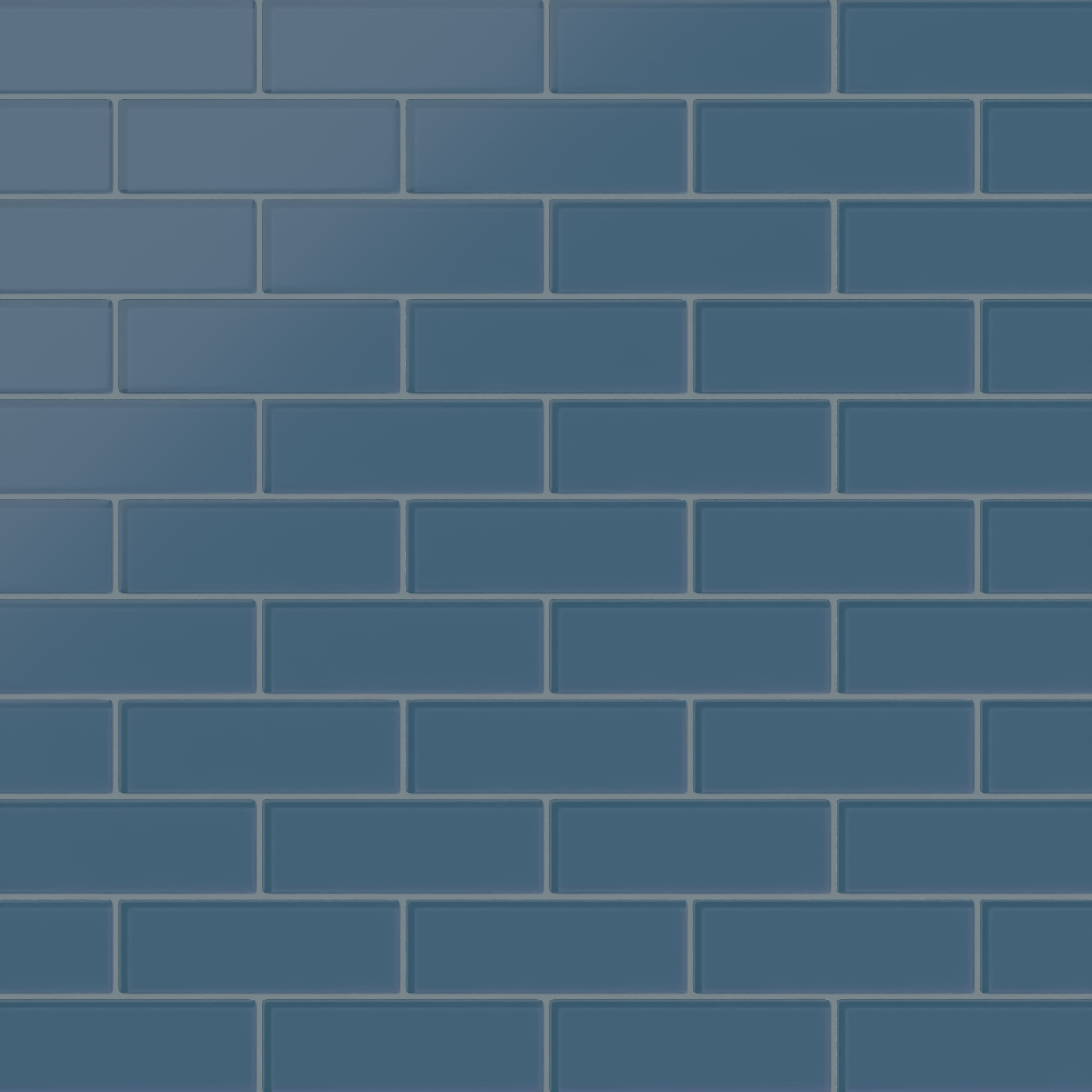 2x6 Glass Tile in Blue Jay Matte