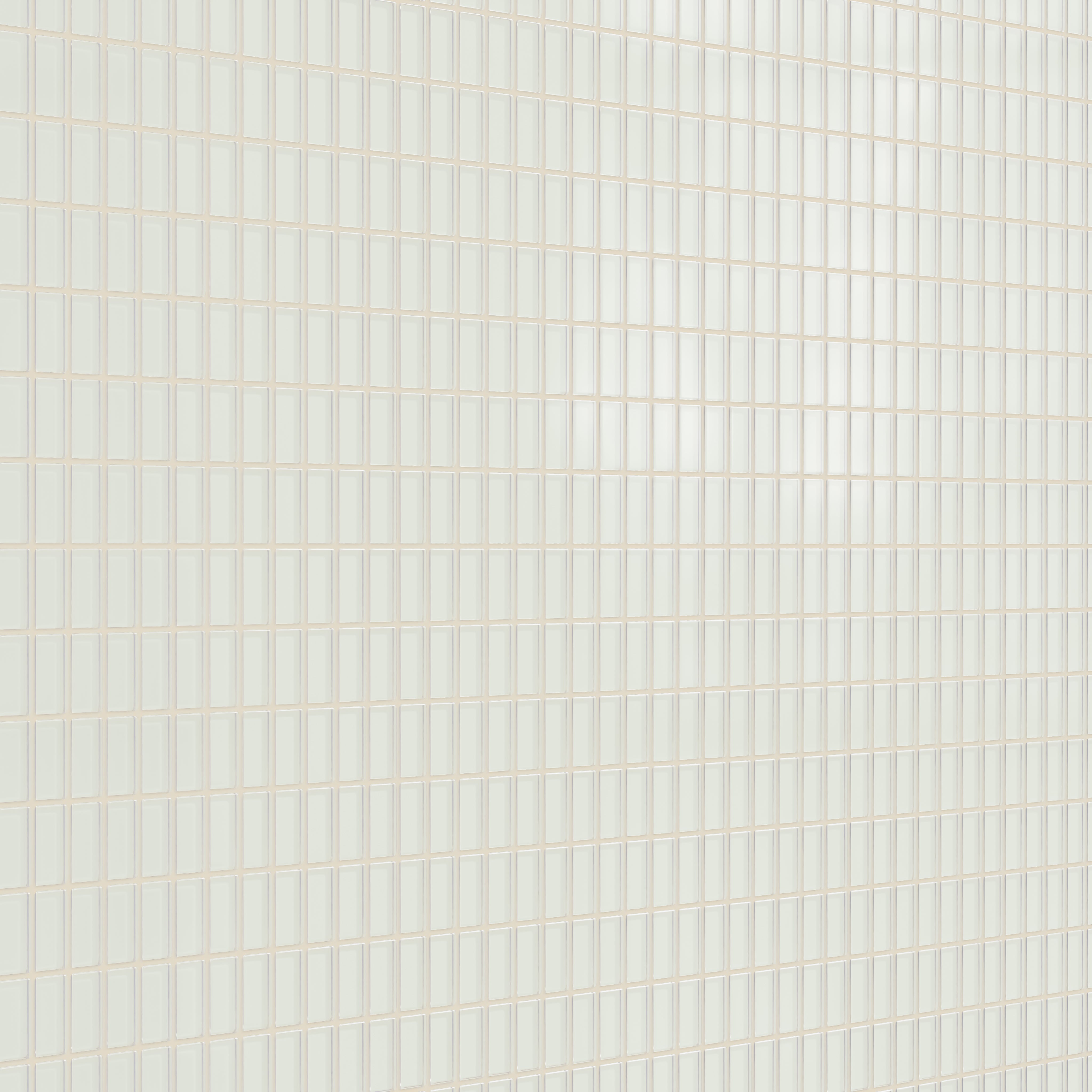1x2 Straight Set Sheeted Glass Mosaic Tile in Flycatcher Matte
