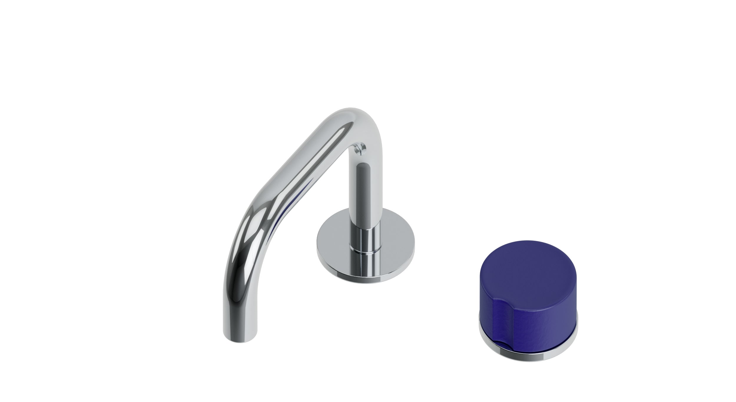 Foundry One Handle Deck Mount Squaretop Lavatory Faucet with Groove Ceramic Knob Handle