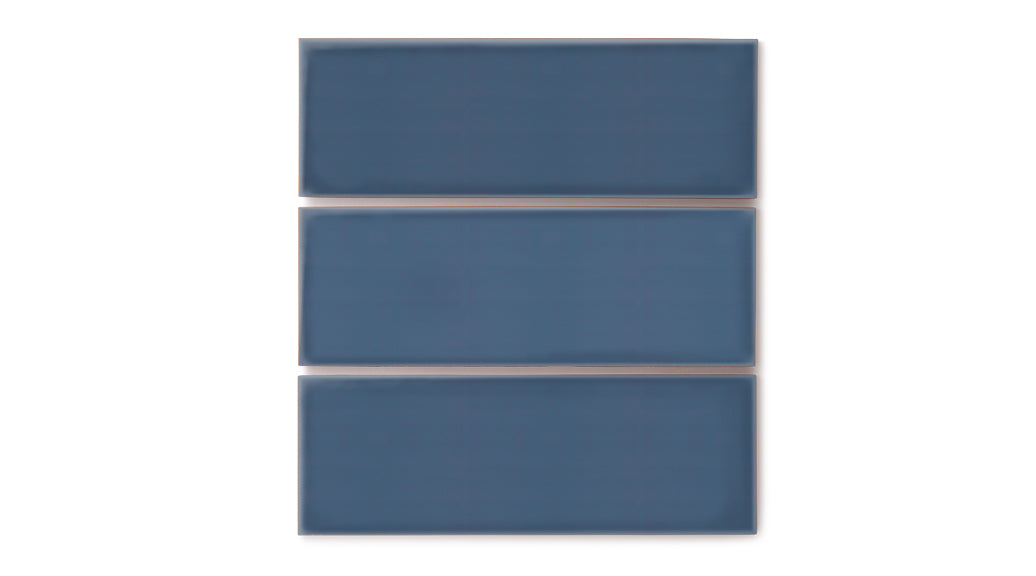 4x12 Original Ceramic Tile in Slate Blue Gloss