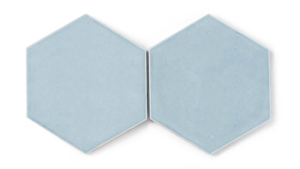 8" Hexagon Original Ceramic Tile in Crater Lake Gloss