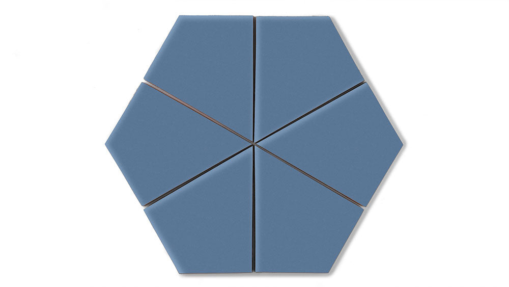 Hexite Original Ceramic Tile in Caribbean Sea Matte