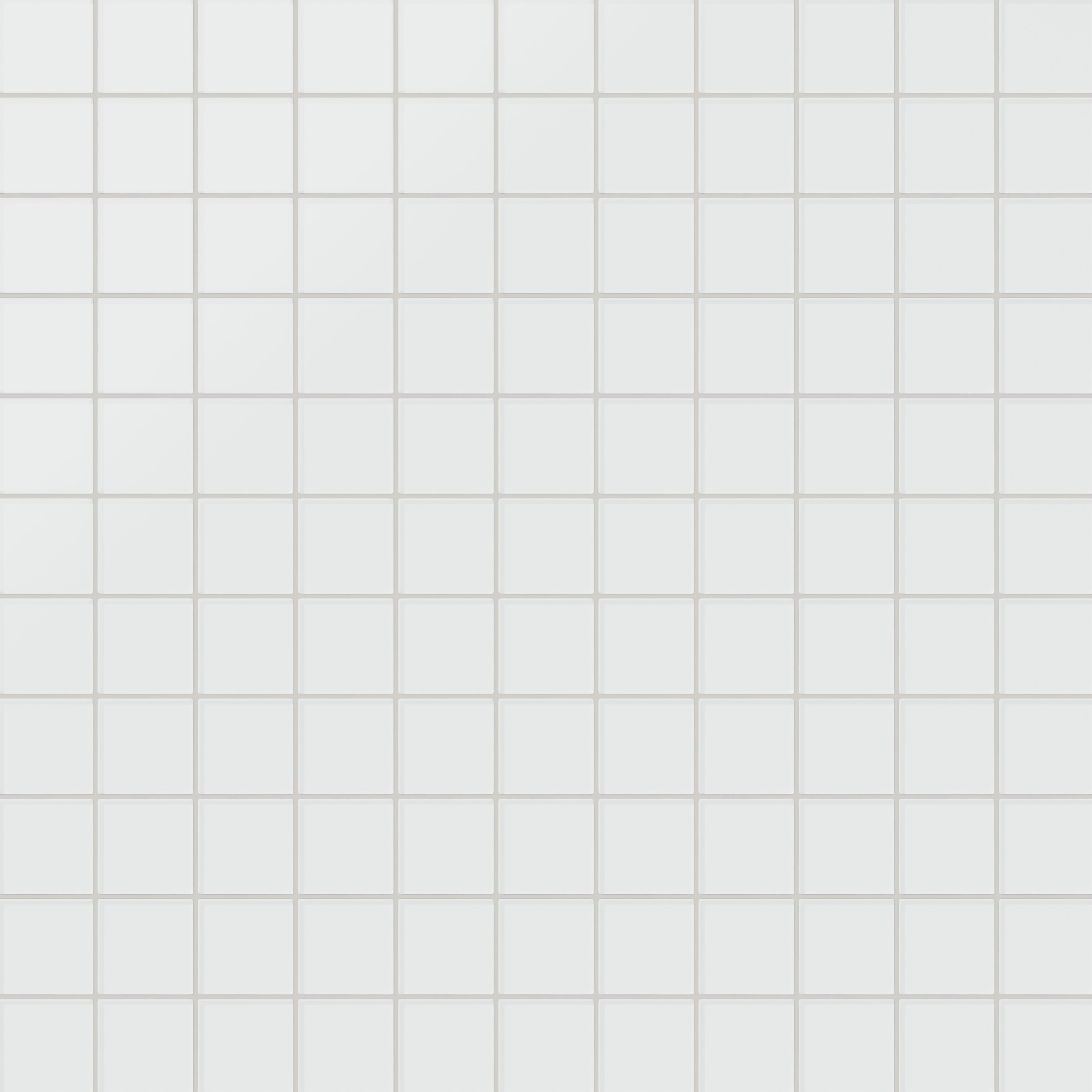 3x3 Straight Set Sheeted Glass Mosaic Tile in Egret Matte