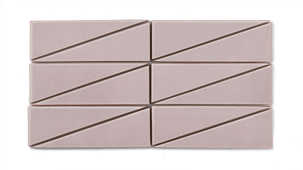 Right Scalene Triangle Original Ceramic Tile in Painted Sky Gloss