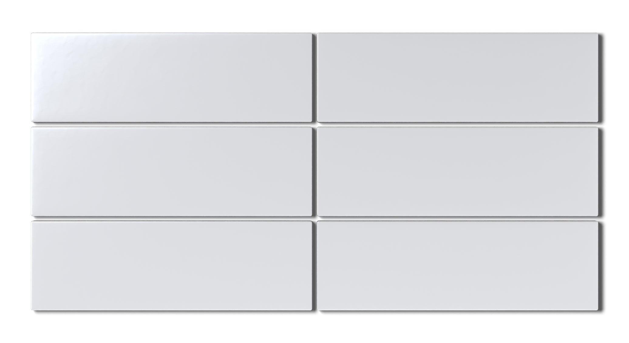 3x9 Natural Press Ceramic Tile in Tin Oxide Matte