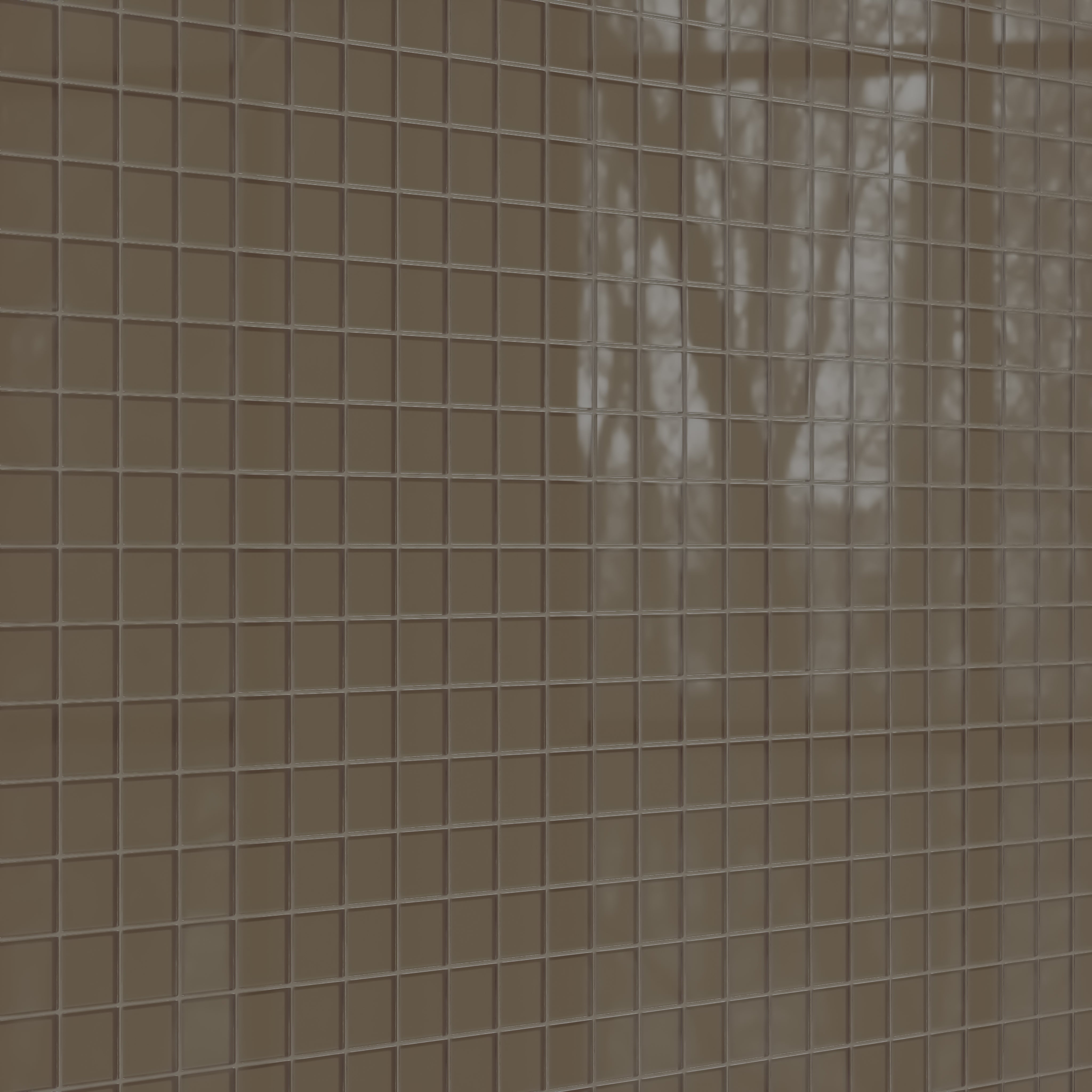 3x3 Straight Set Sheeted Glass Mosaic Tile in Albatross Gloss