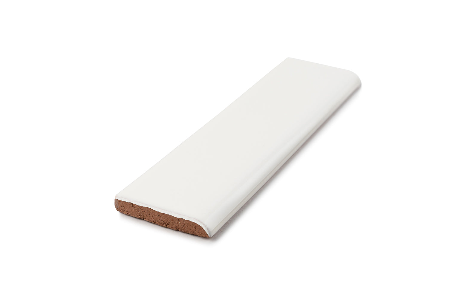 Quick Ship 2x8 Long Edge Bullnose Original Ceramic Trim in Feldspar Gloss