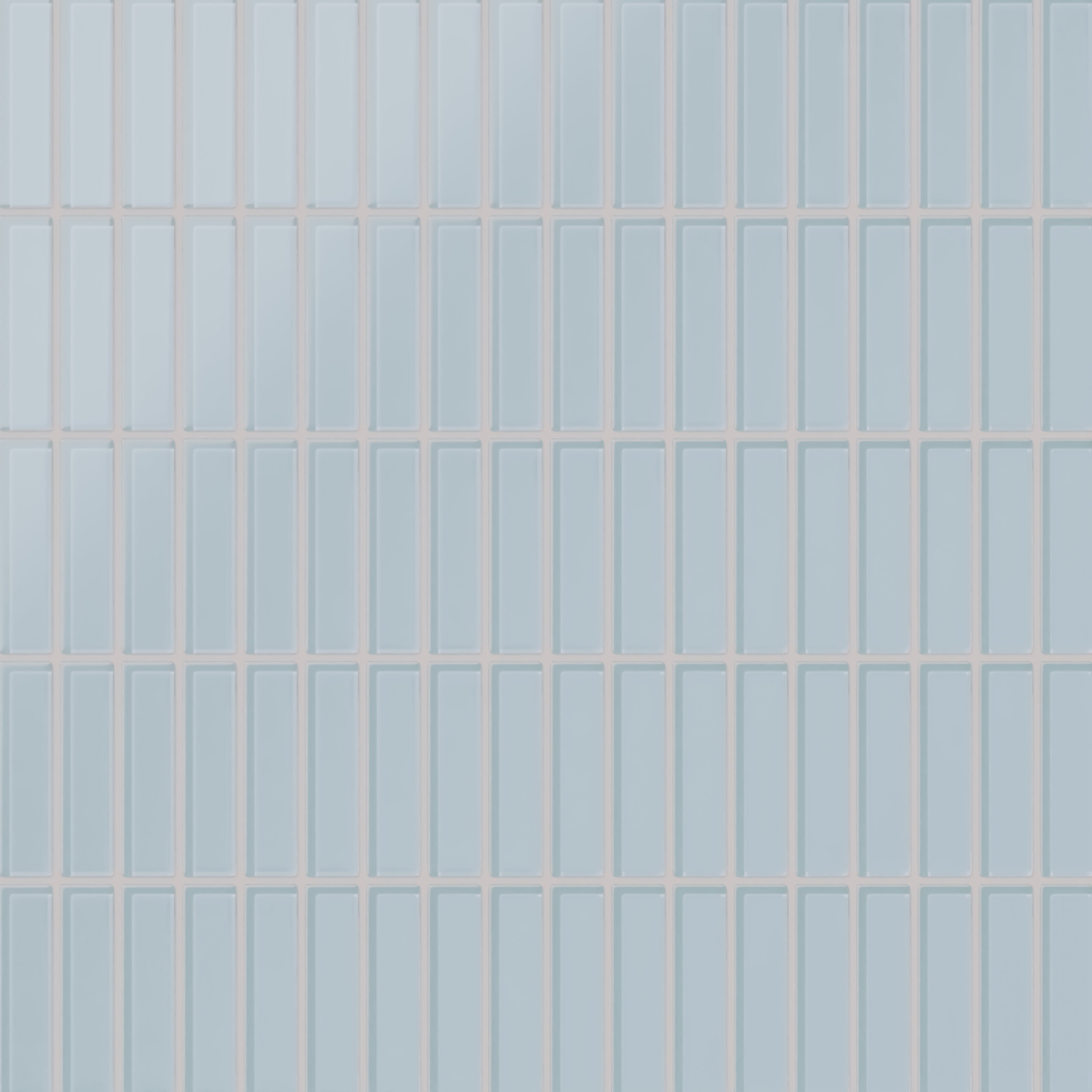 1x4 Straight Set Sheeted Glass Mosaic Tile in Partridge Matte