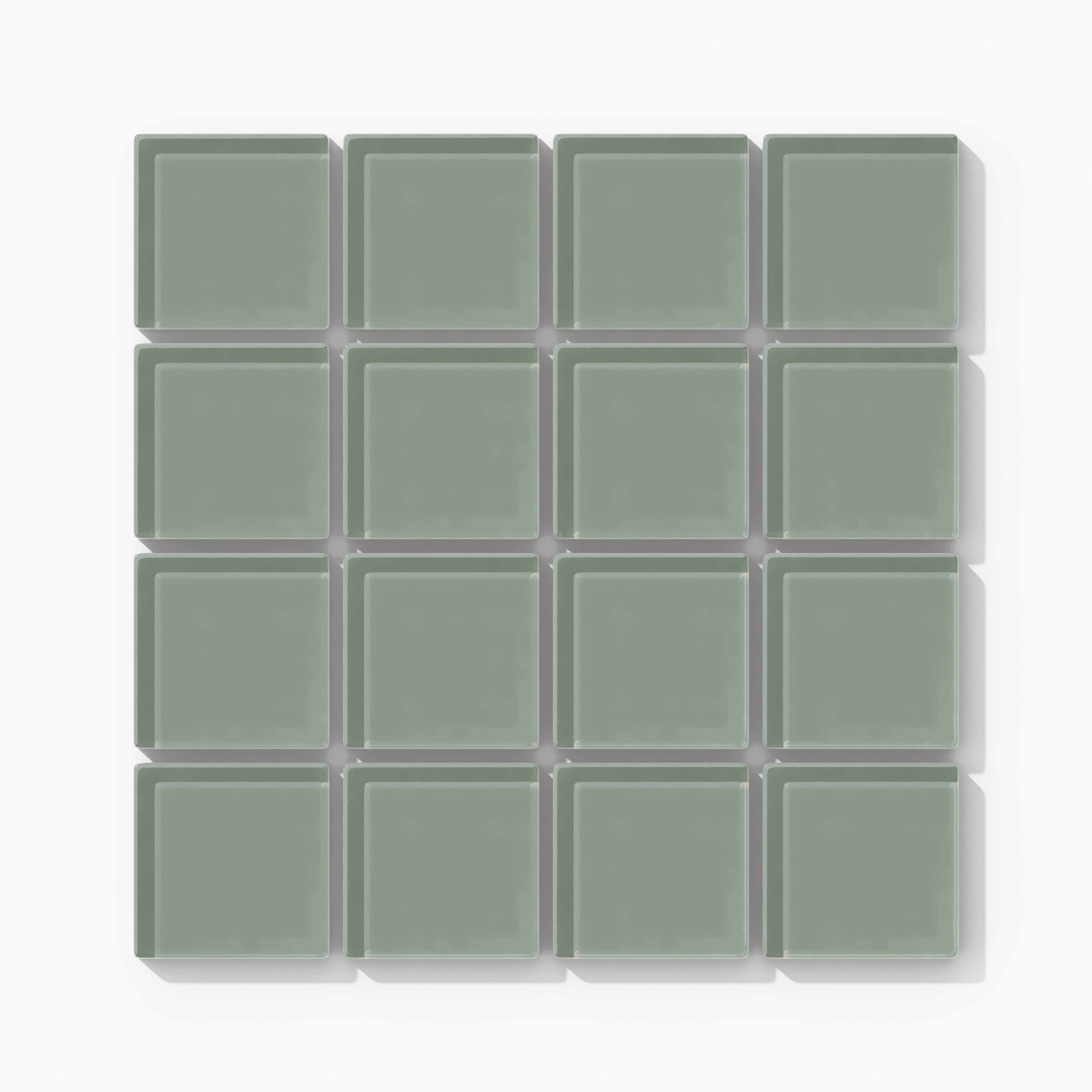 2x2 Straight Set Sheeted Glass Mosaic Tile in Hummingbird Gloss