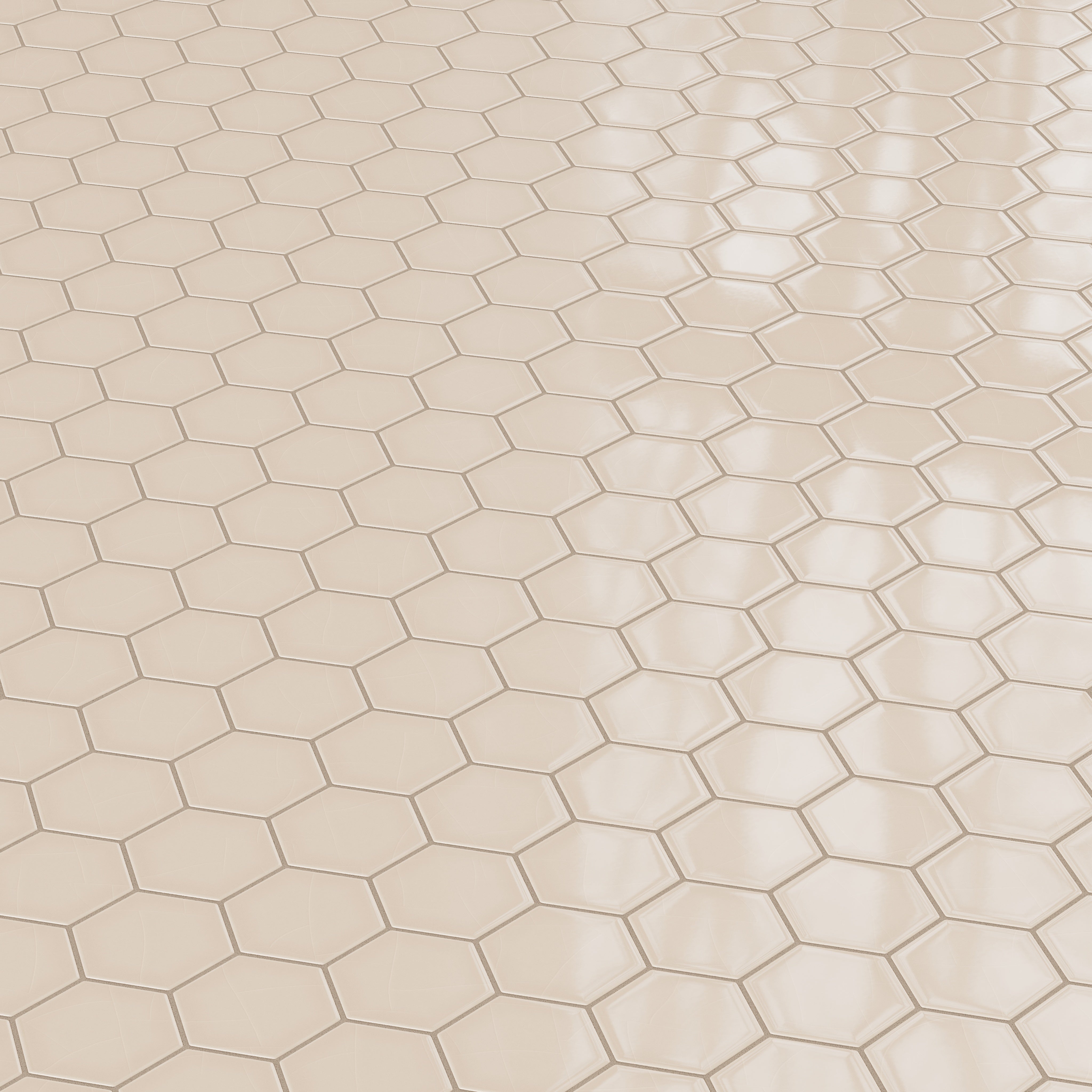 4" Hexagon Original Ceramic Tile in Sweet Pea Gloss