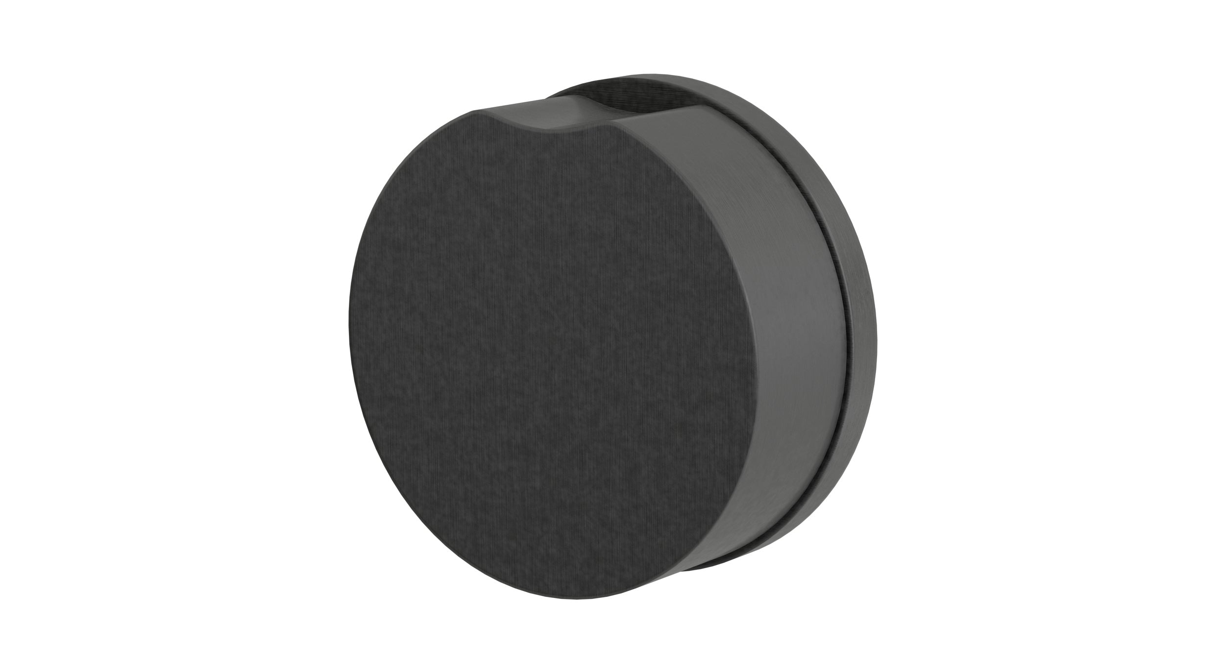 Foundry One Handle Wall Mount Diverter/Volume Control Shower Trim with Barrel Knob Handle in Blackened Nickel
