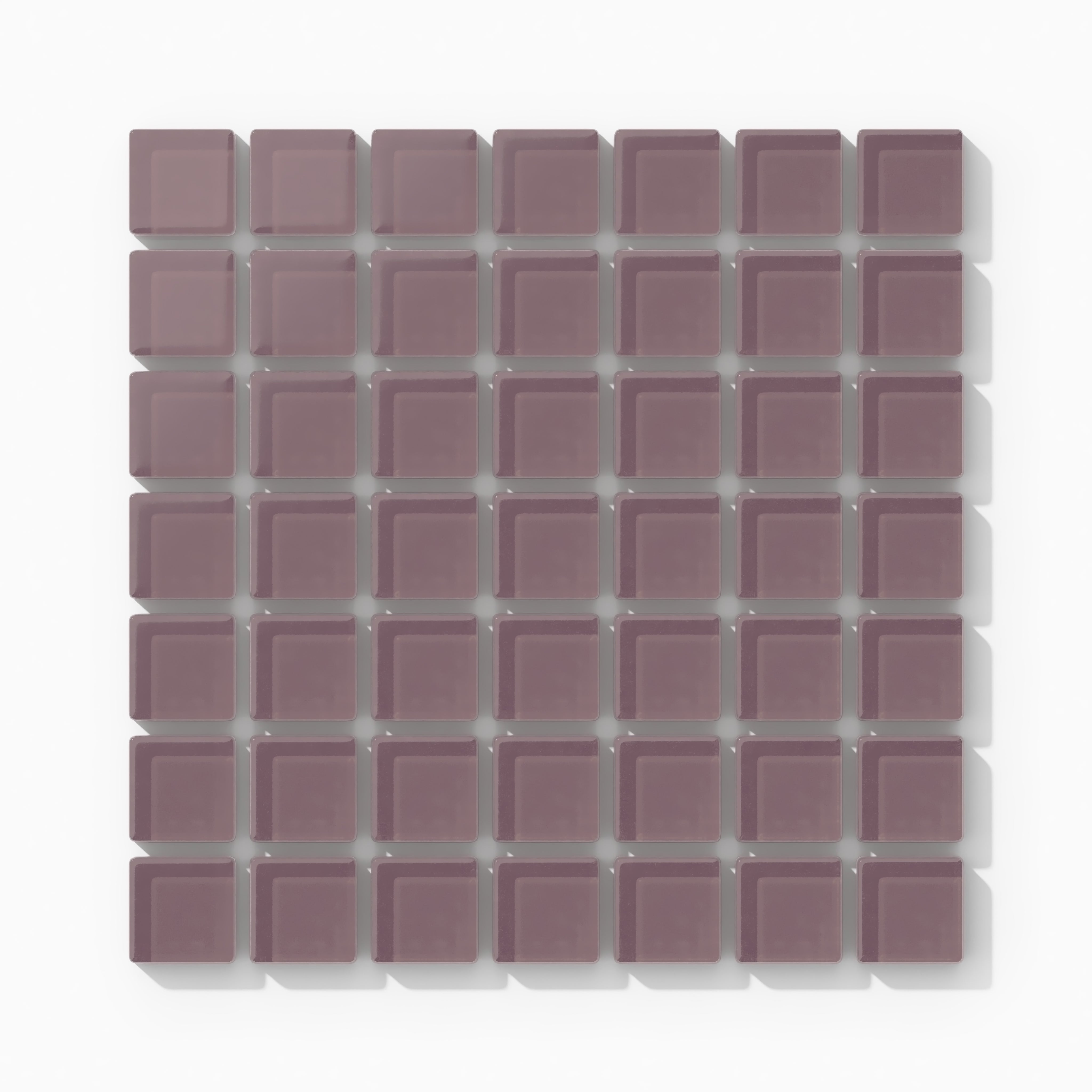 1x1 Straight Set Sheeted Glass Mosaic Tile in Crane Matte