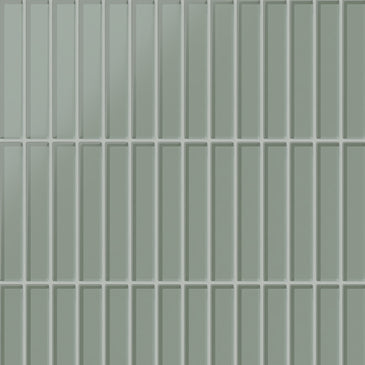 1x6 Straight Set Sheeted Glass Mosaic Tile in Hummingbird Matte
