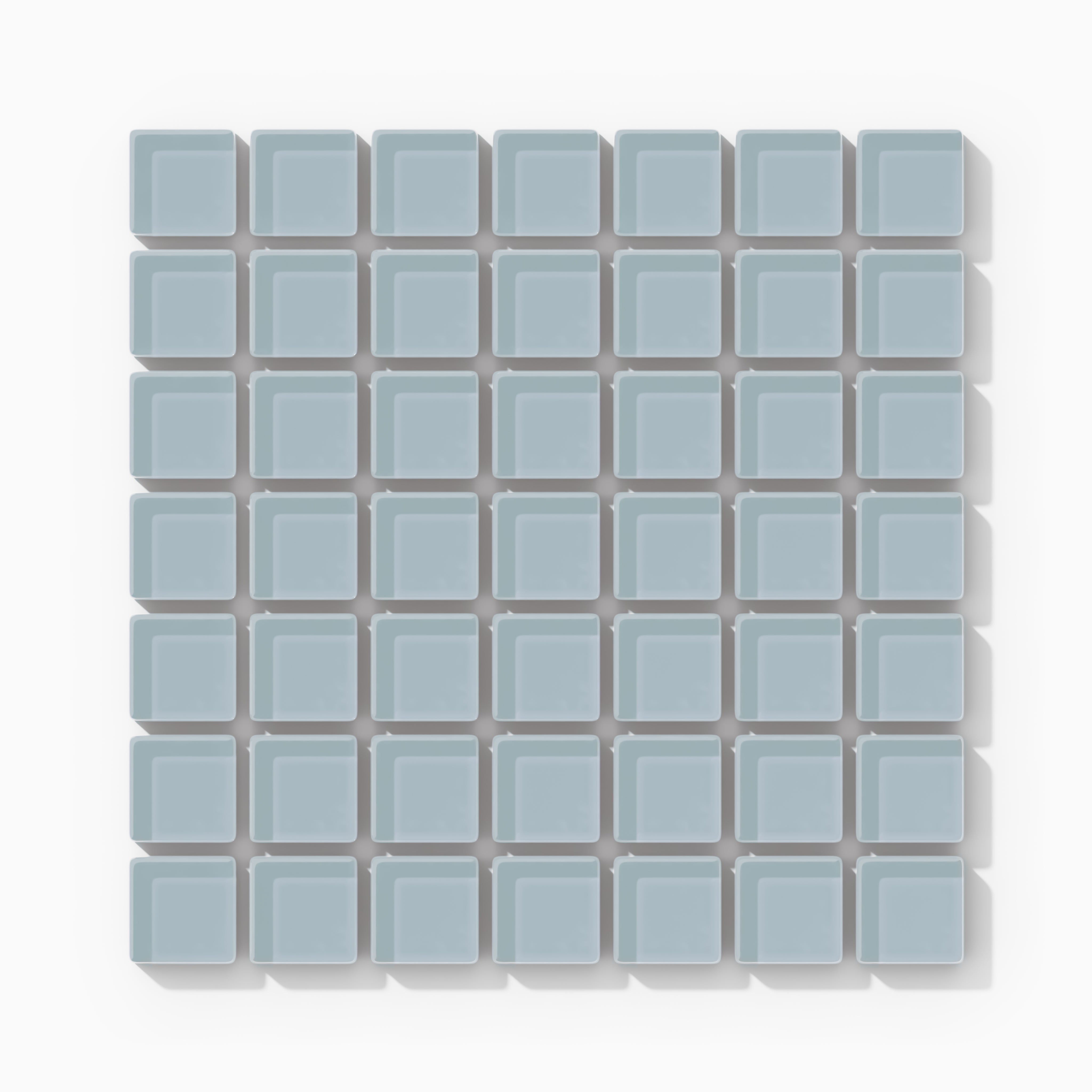 1x1 Straight Set Sheeted Glass Mosaic Tile in Partridge Gloss