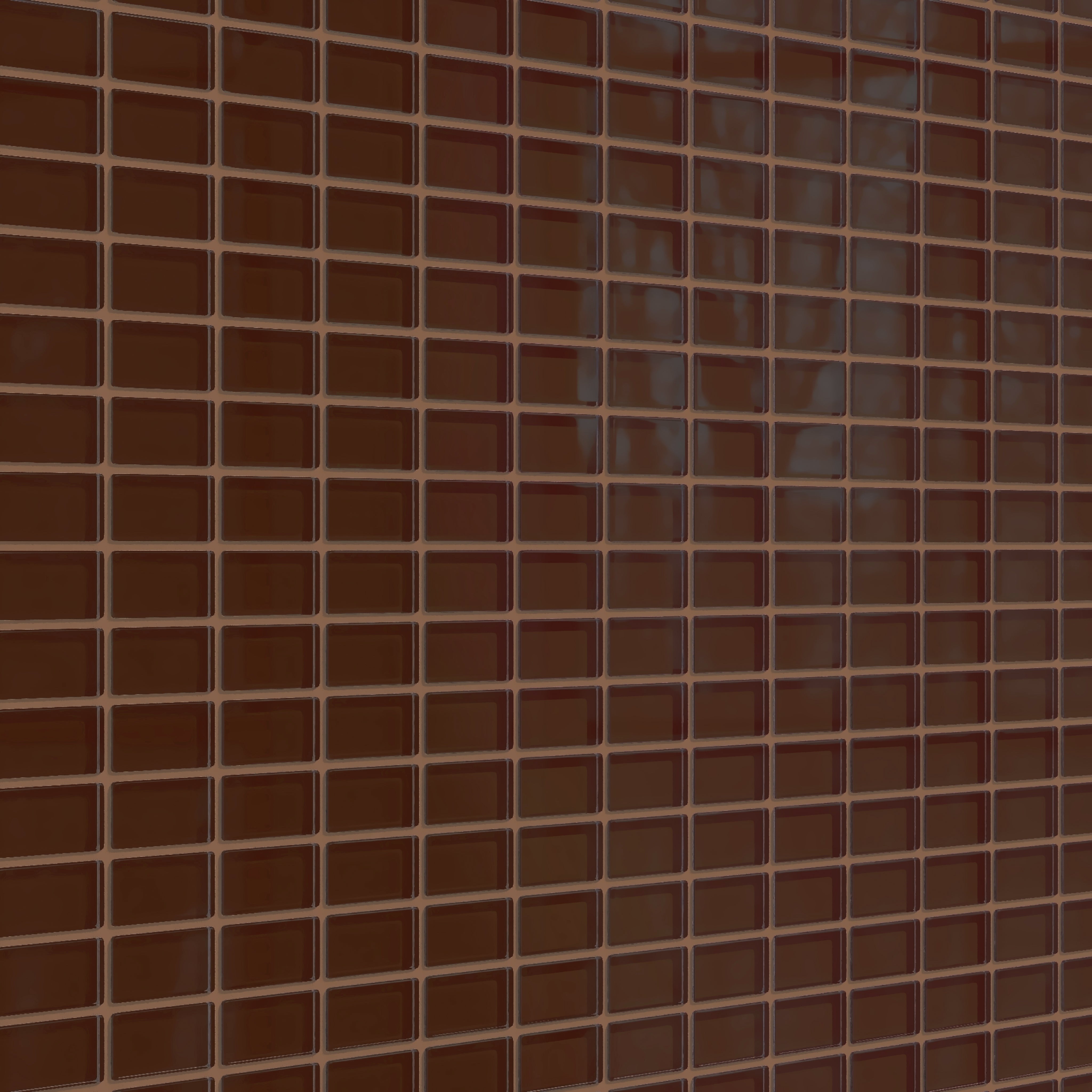 1x2 Straight Set Sheeted Glass Mosaic Tile in Thrasher Gloss