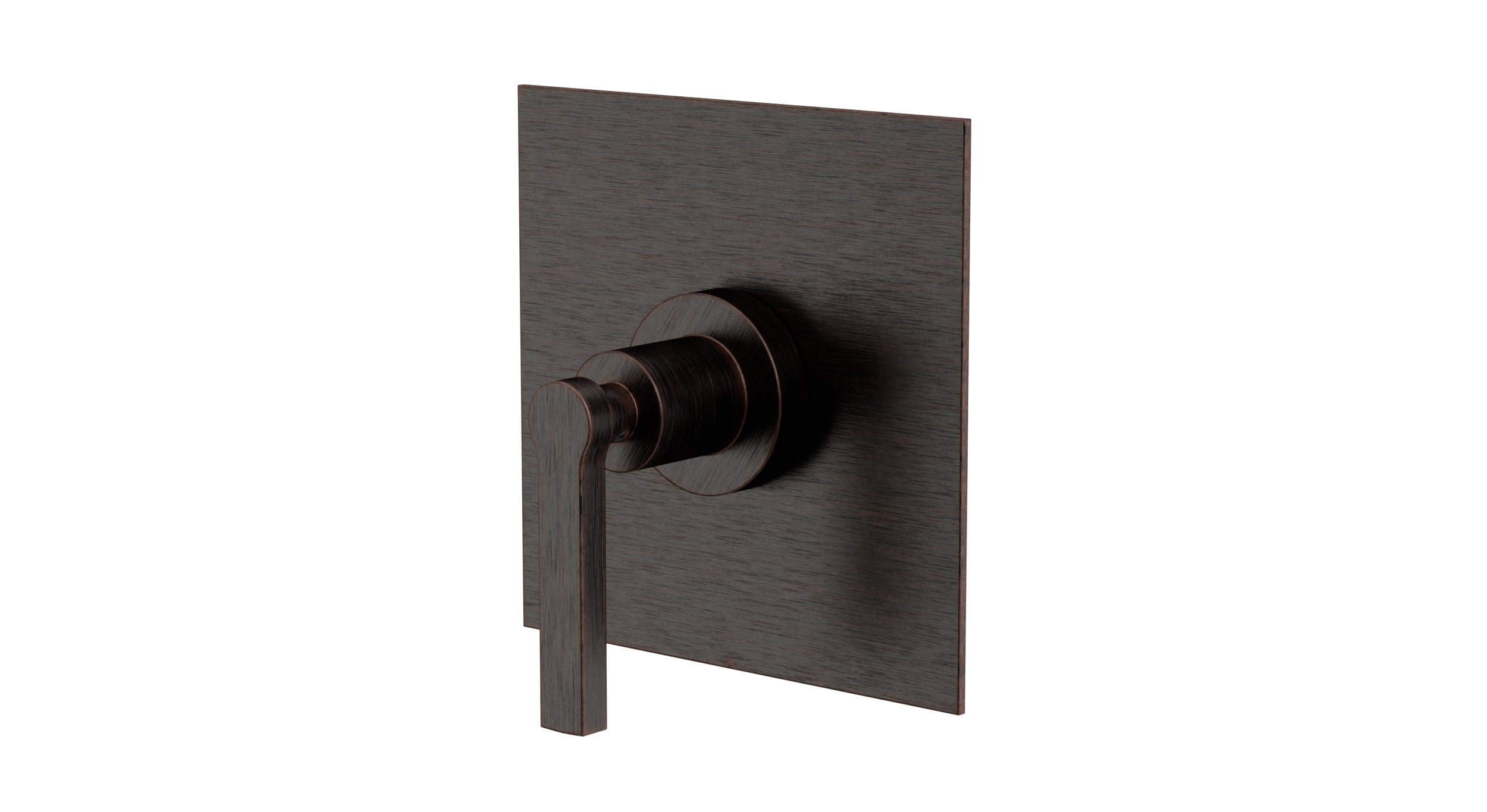 Flatiron One Handle Wall Mount Shower Trim with Linear Lever Handle in Antique Bronze