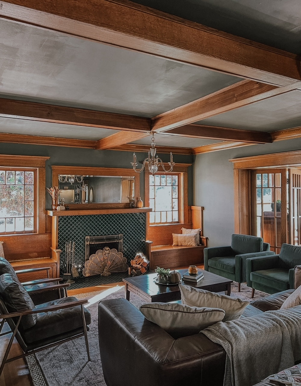 2x2 Straight Set Sheeted Original Ceramic Mosaic Tile in Evergreen Gloss