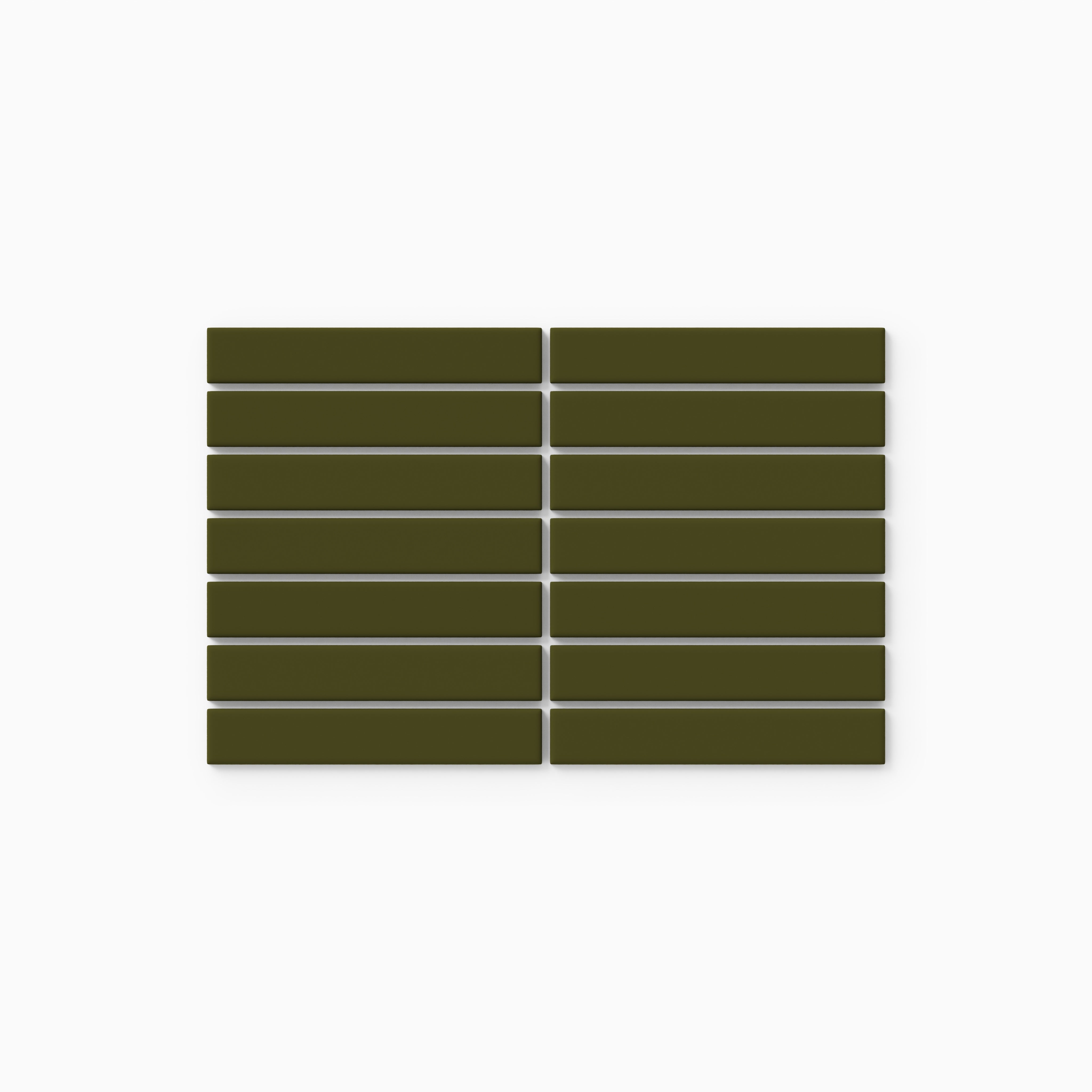 1x6 Straight Set Sheeted Original Ceramic Mosaic Tile in Bonsai Matte