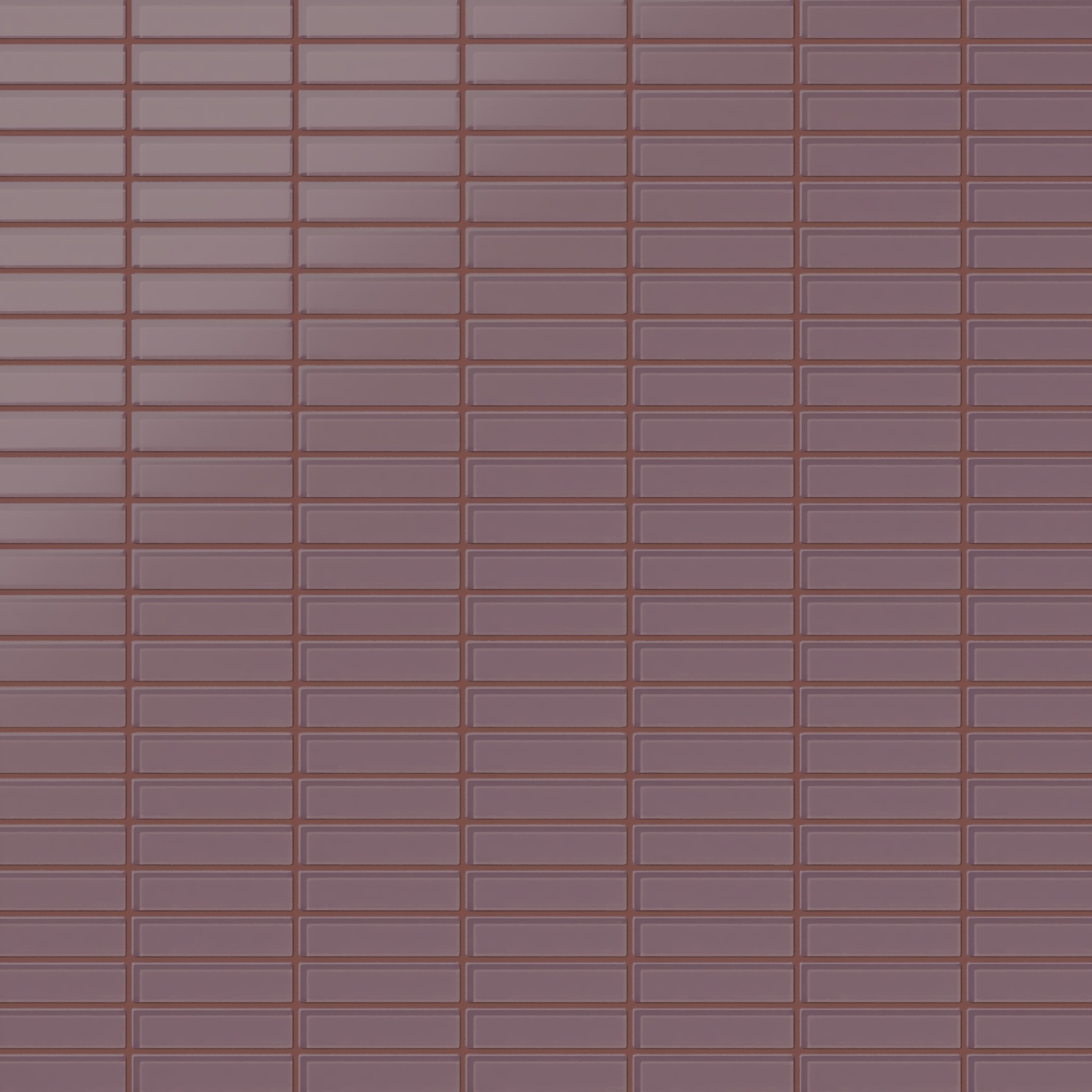 1x4 Straight Set Sheeted Glass Mosaic Tile in Crane Matte