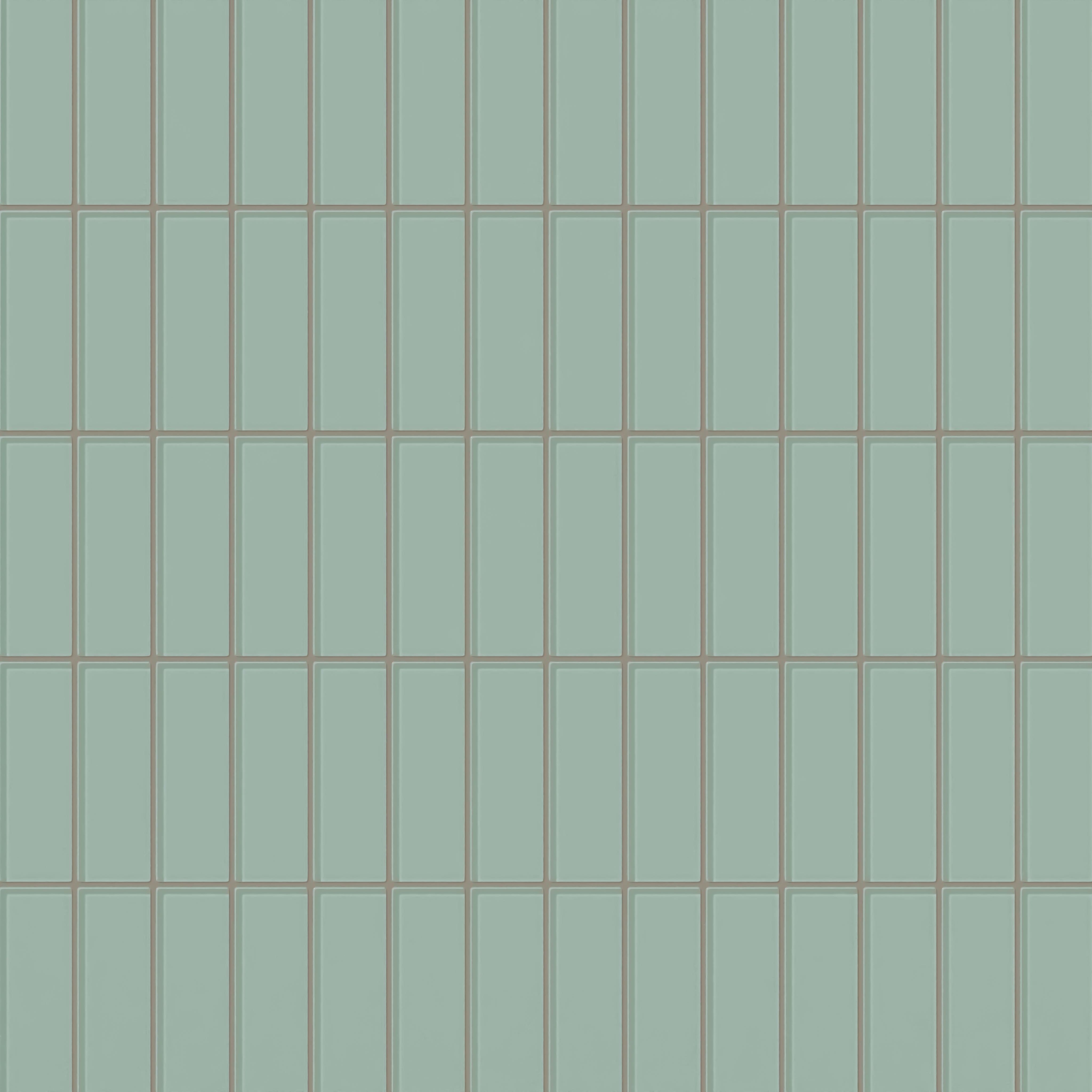 2x6 Glass Tile in Kingfisher Gloss