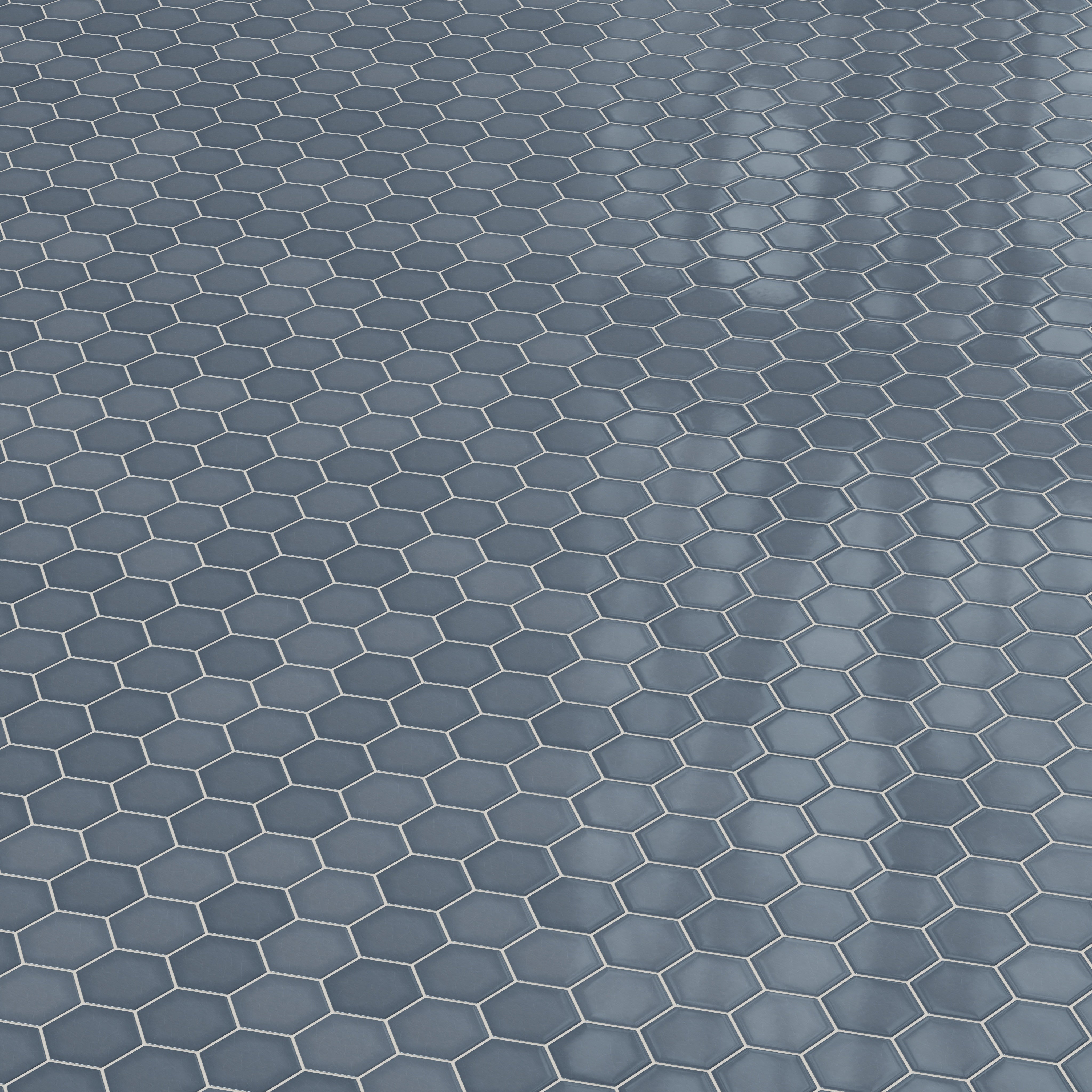 4" Hexagon Original Ceramic Tile in Nautical Gloss