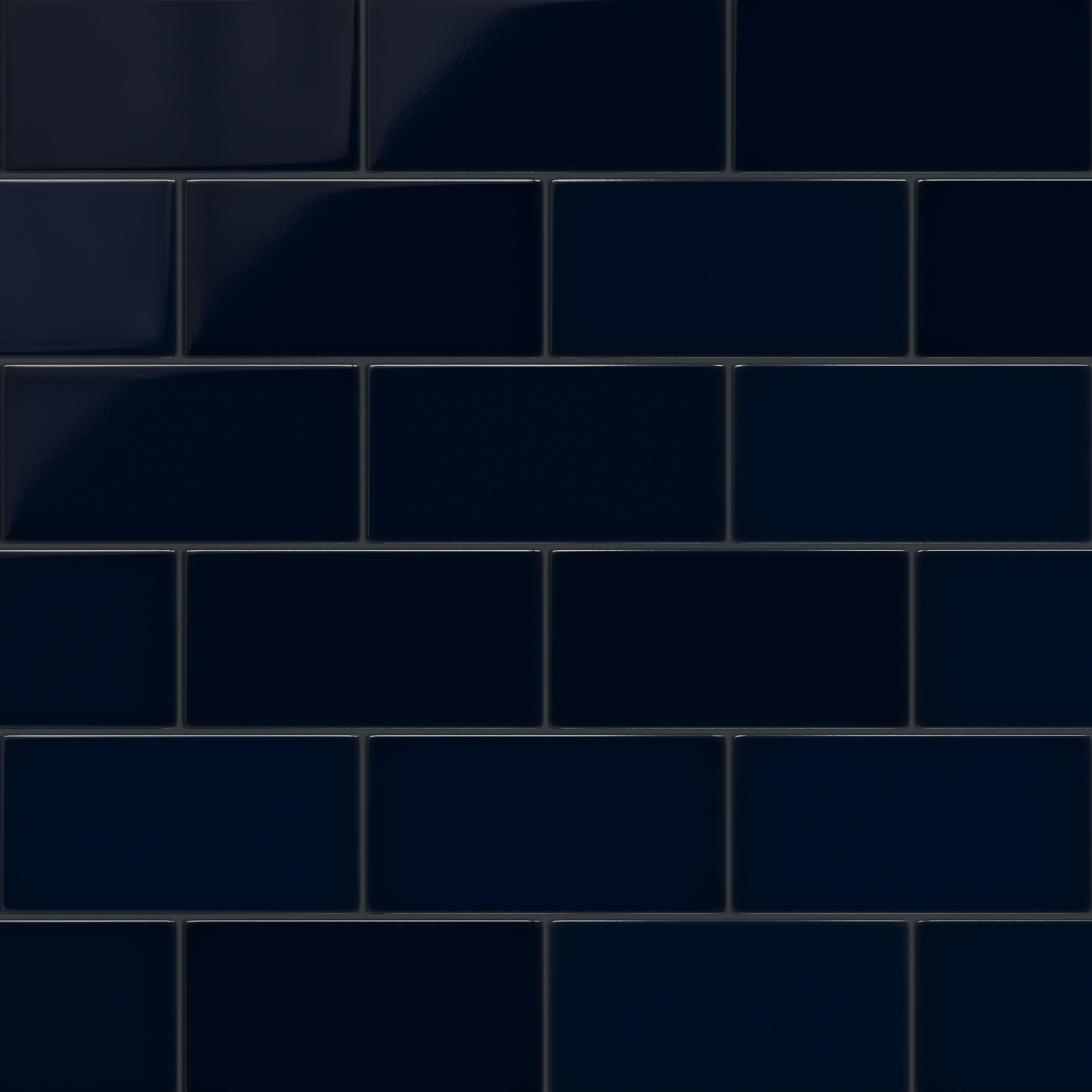 6x12 Original Ceramic Tile in Navy Blue Gloss