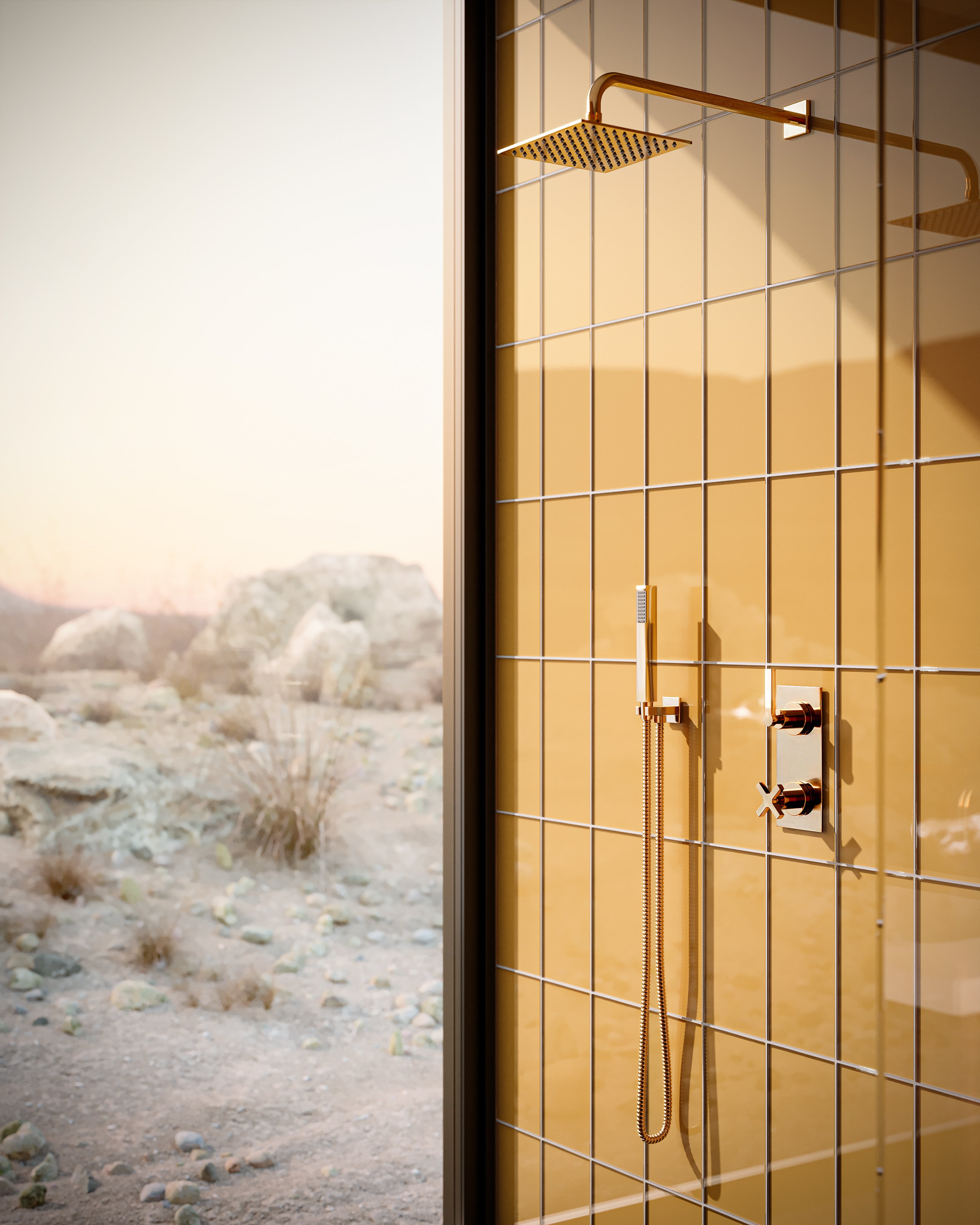 6x12 Glass Tile in Falcon Gloss