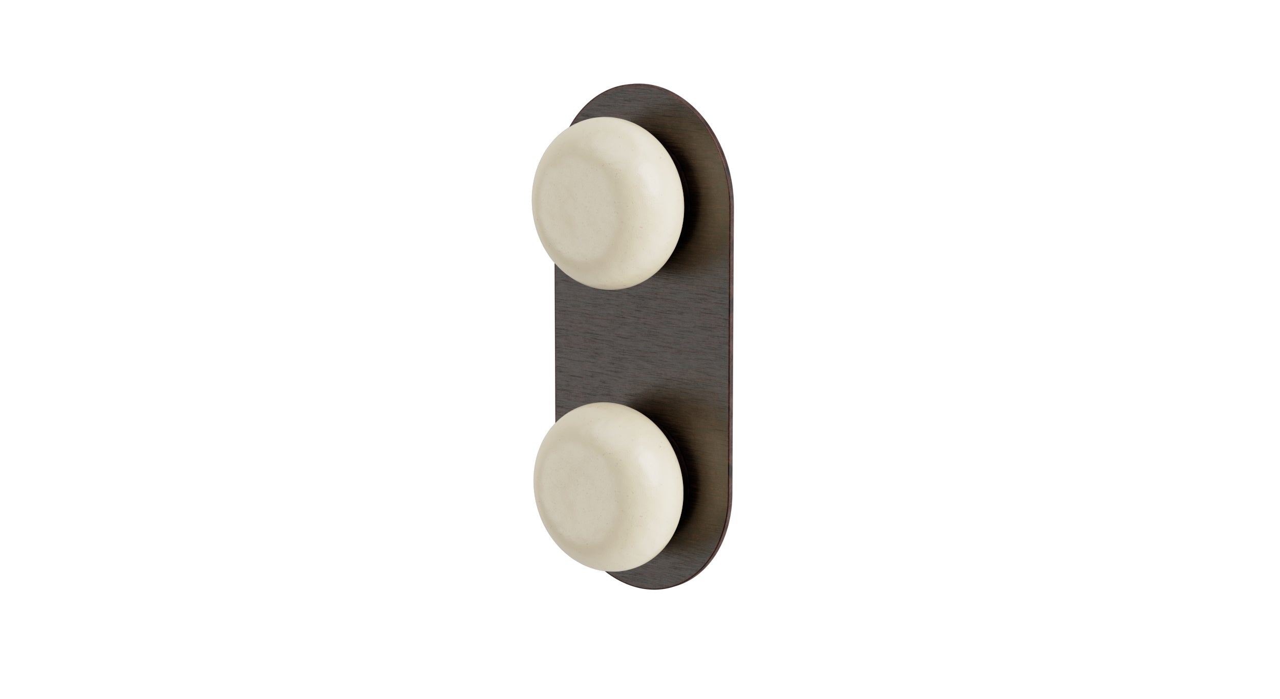 Foundry Two Handle Wall Mount Shower Trim with Pebble Ceramic Knob Handles in Antique Bronze