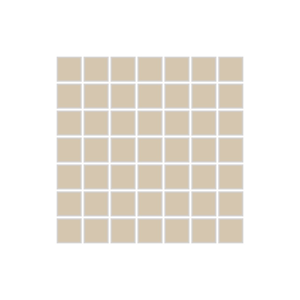 1x1 Straight Set Sheeted Original Ceramic Mosaic Tile in Dolomite Gloss