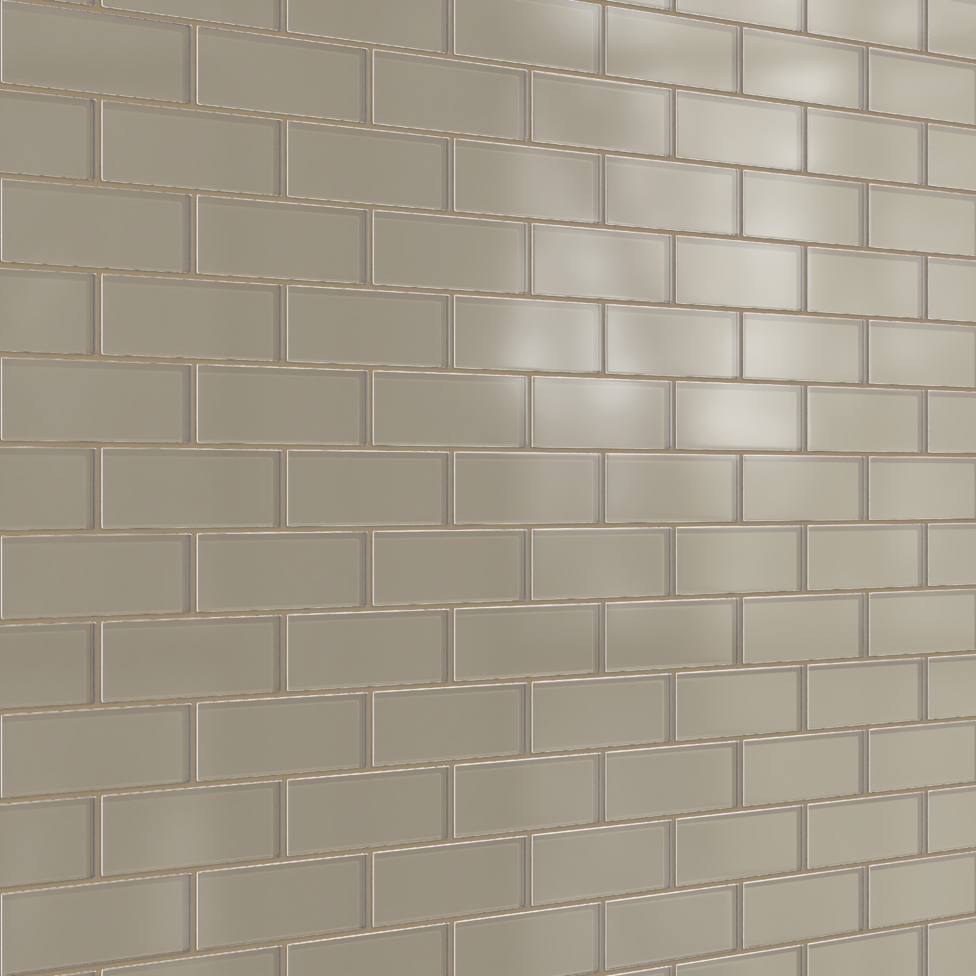 2x6 Glass Tile in Quail Matte