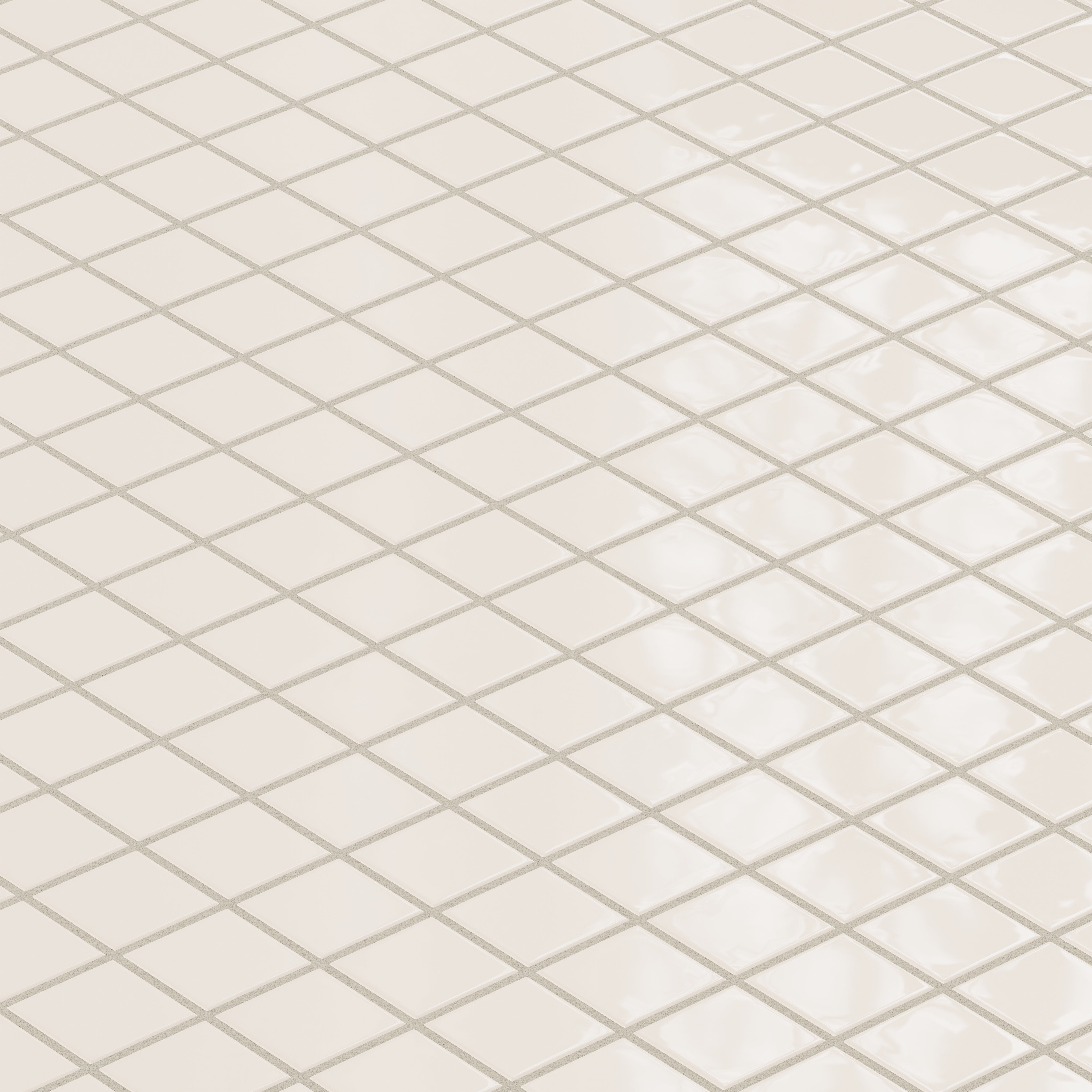 2x2 Straight Set Sheeted Natural Press Ceramic Mosaic Tile in Pearl Gloss