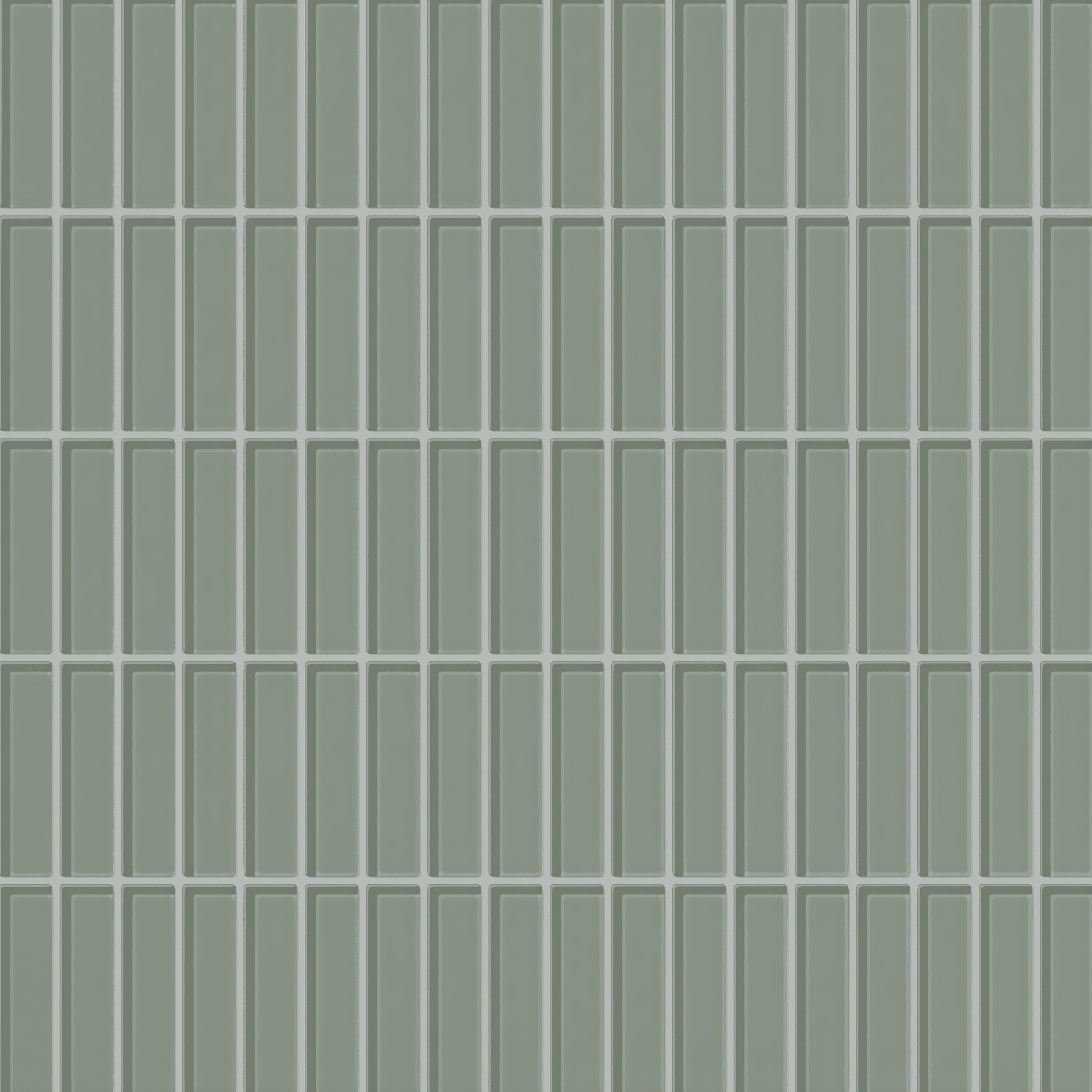 1x4 Straight Set Sheeted Glass Mosaic Tile in Hummingbird Gloss