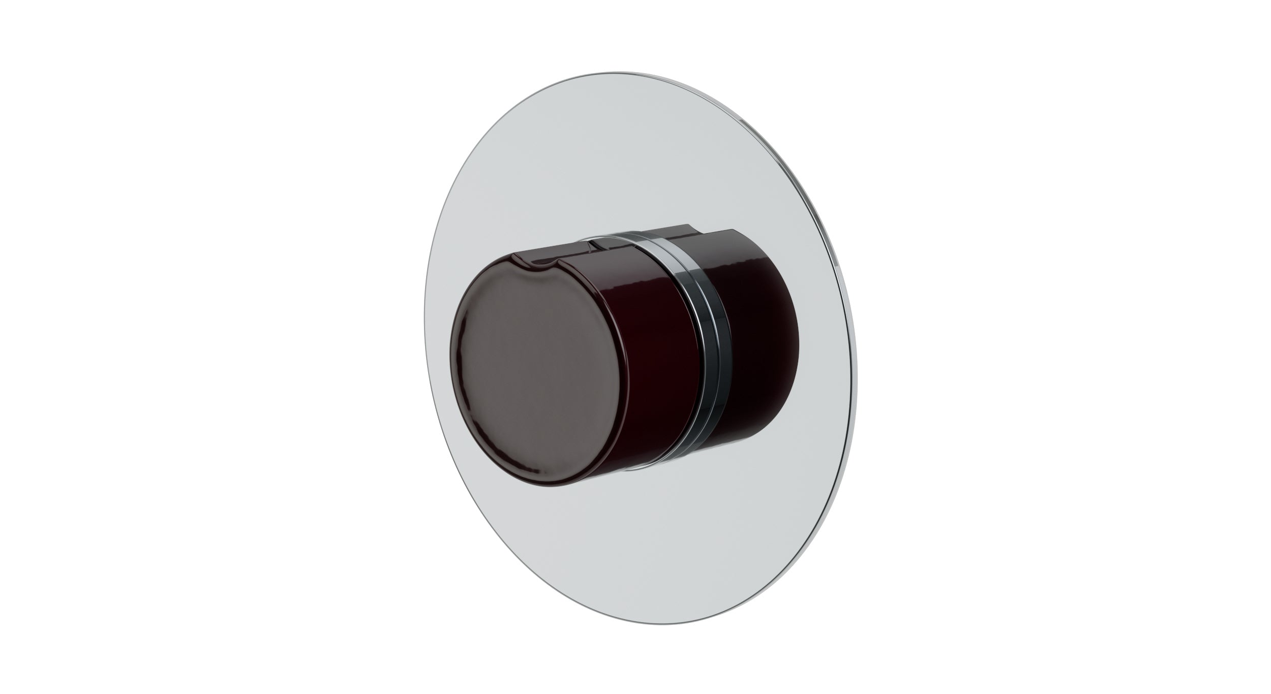 Foundry One Handle Wall Mount Shower Trim with Groove Ceramic Knob Handle in Polished Chrome
