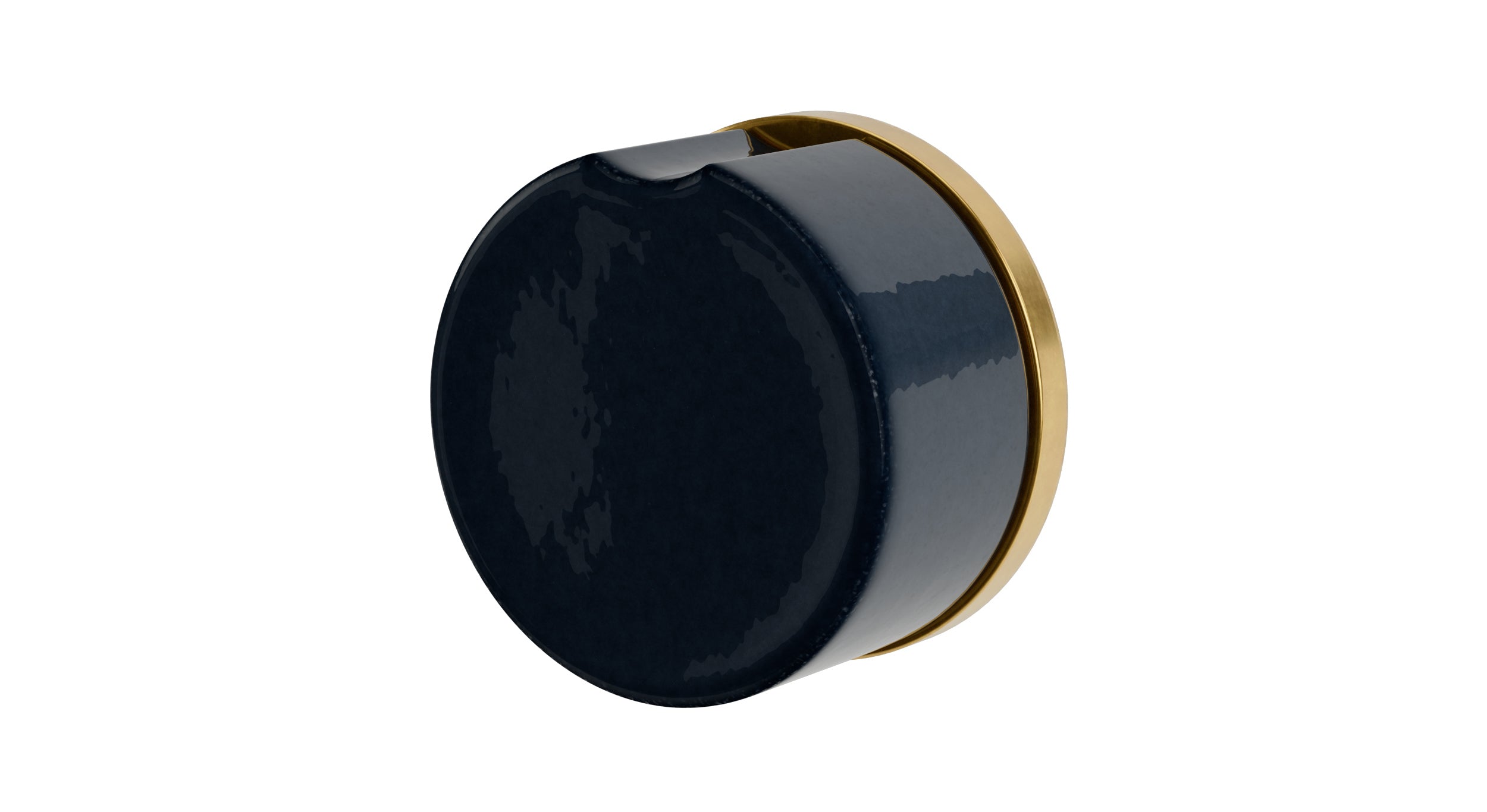 Foundry One Handle Wall Mount Diverter/Volume Control Shower Trim with Groove Ceramic Knob Handle in French Brass