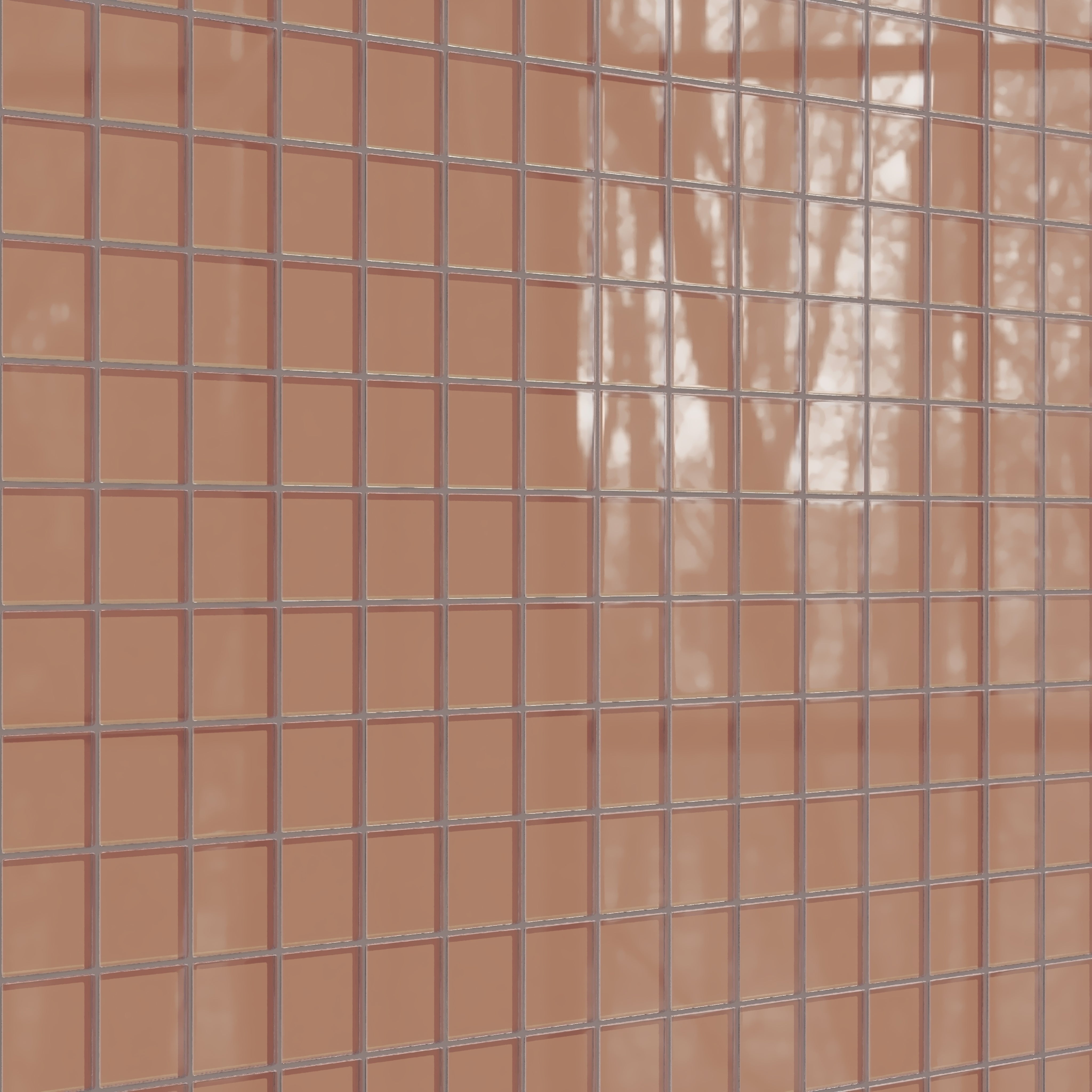3x3 Straight Set Sheeted Glass Mosaic Tile in Sora Gloss