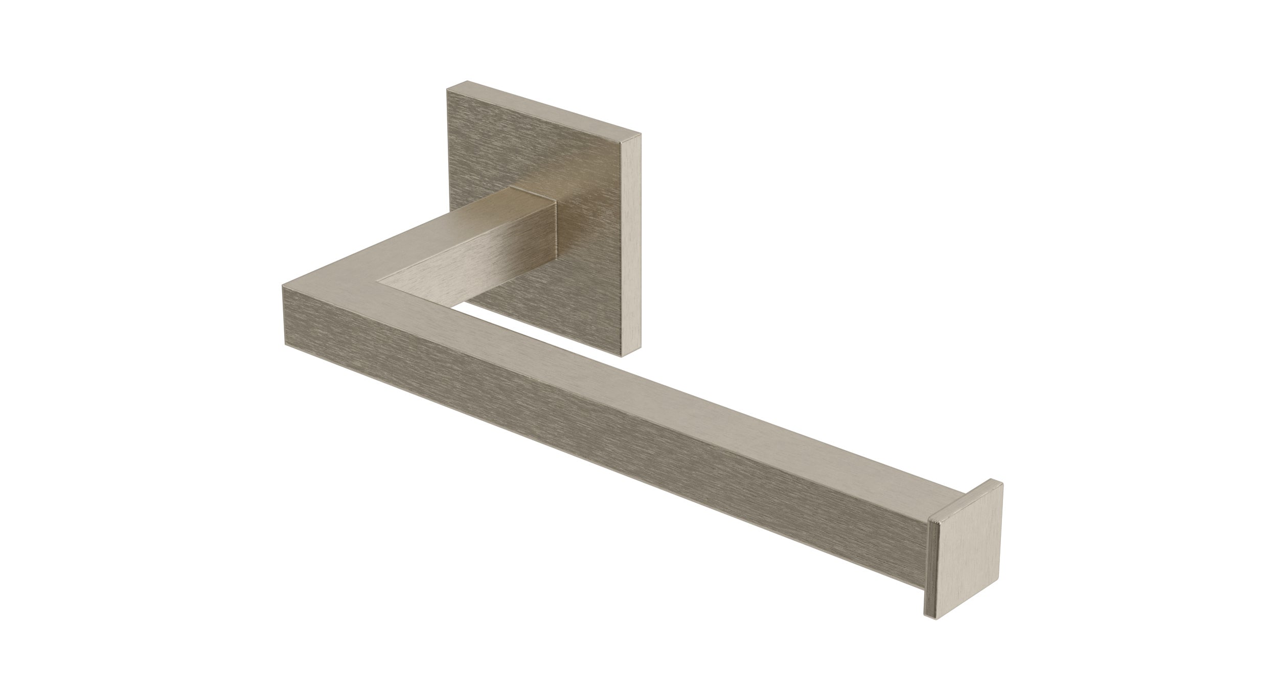 Flatiron Square Hand Towel Bar in Satin Nickel