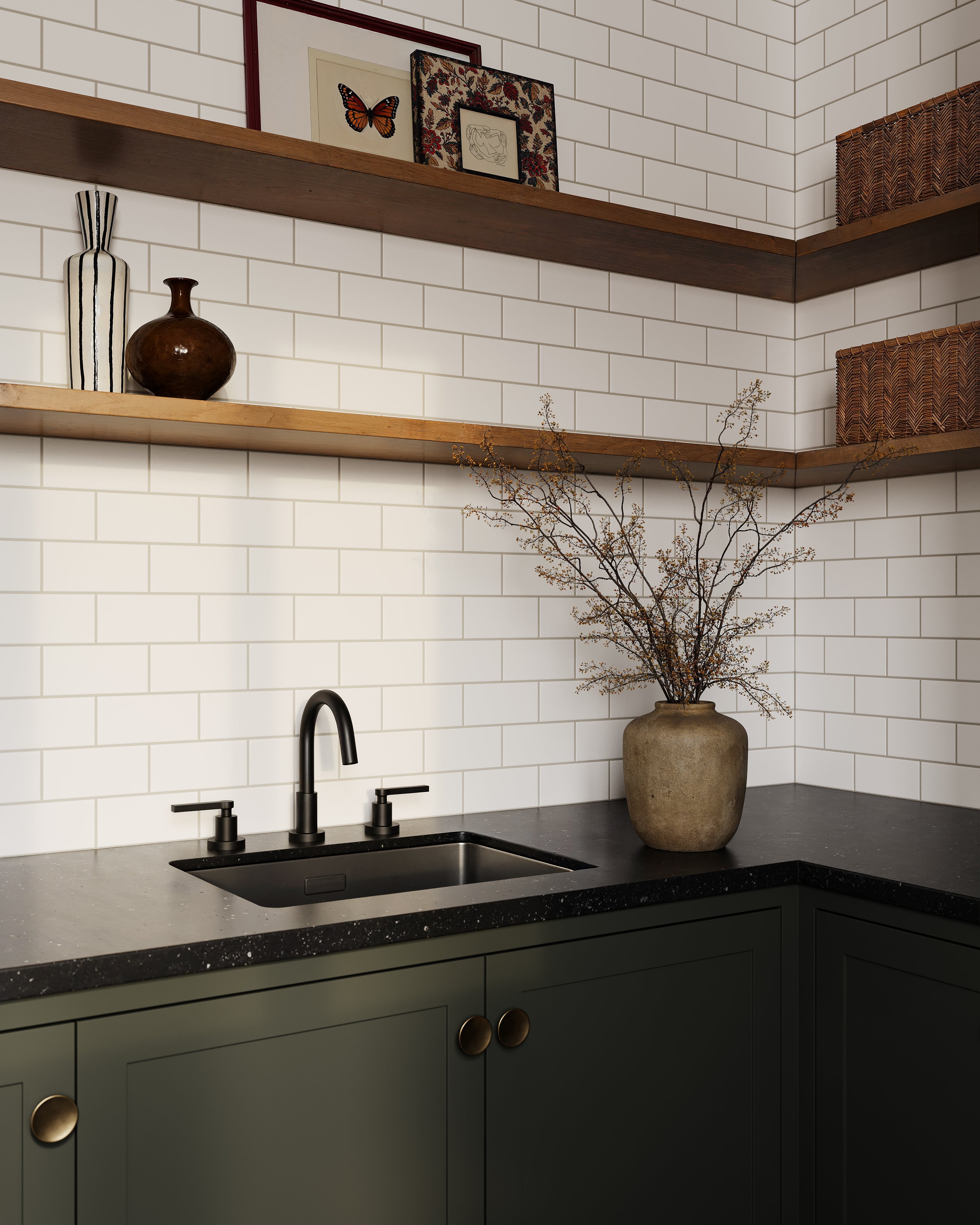 3x6 Natural Press Ceramic Tile in Salt Creek Matte