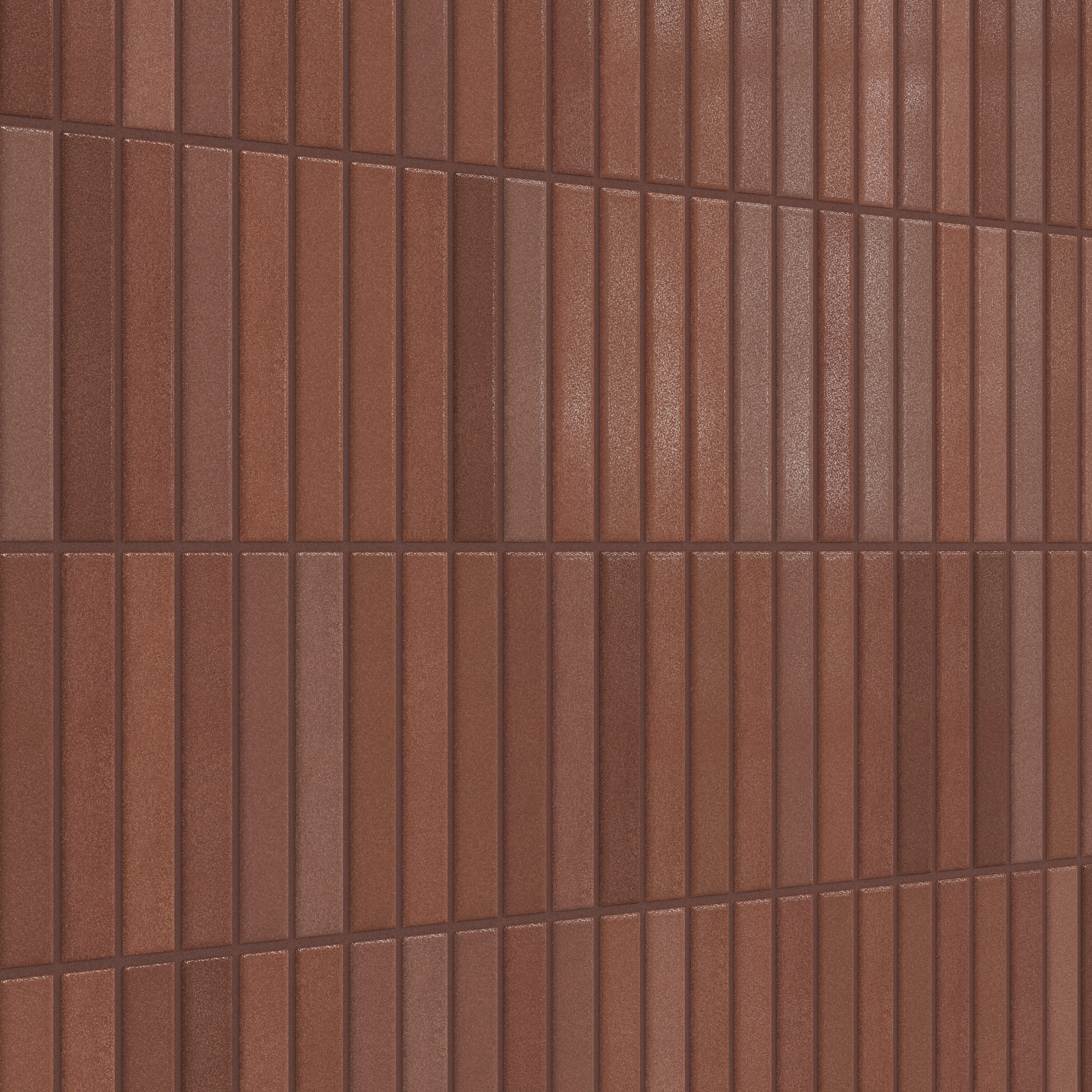 1x6 Straight Set Sheeted Original Ceramic Mosaic Tile in Antique