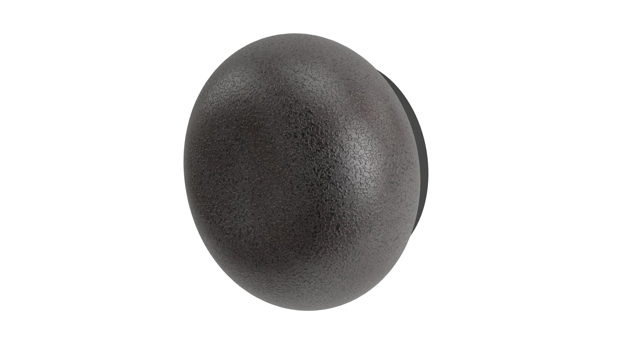 Foundry One Handle Wall Mount Diverter/Volume Control Shower Trim with Pebble Ceramic Knob Handle in Matte Black