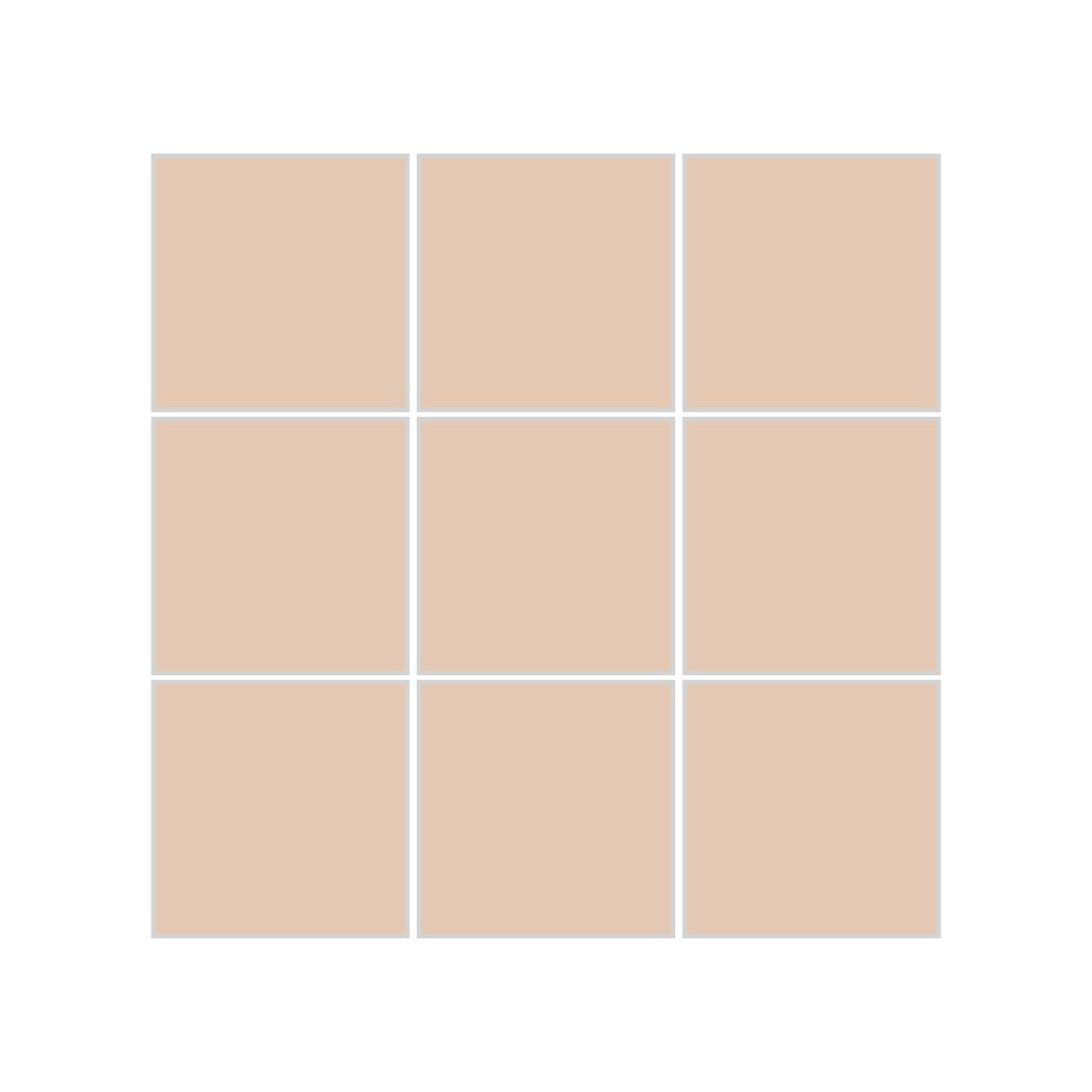 3x3 Straight Set Sheeted Original Ceramic Mosaic Tile in Tumbleweed Gloss
