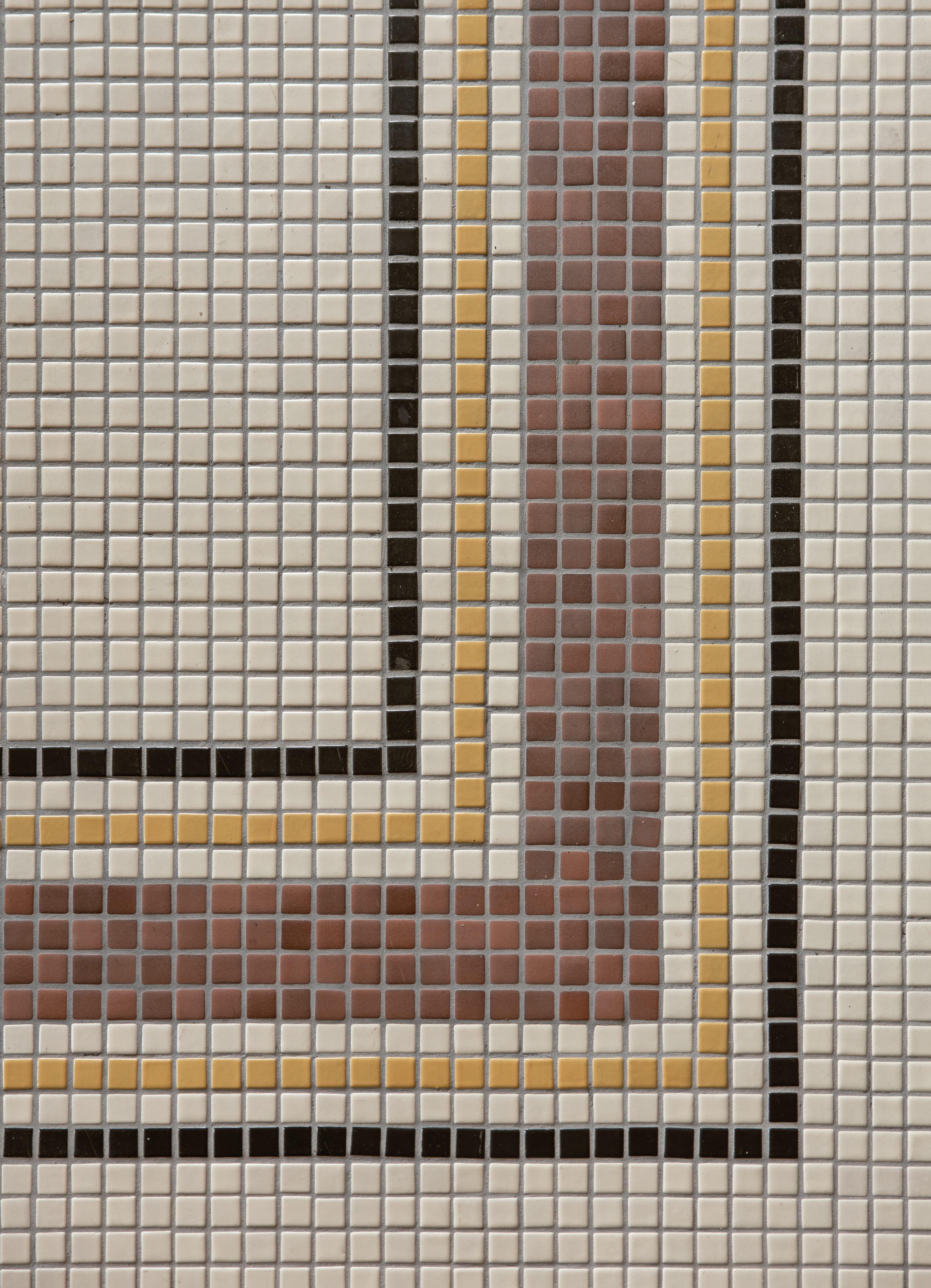 1x1 Straight Set Sheeted Original Ceramic Mosaic Tile in Ivory Matte