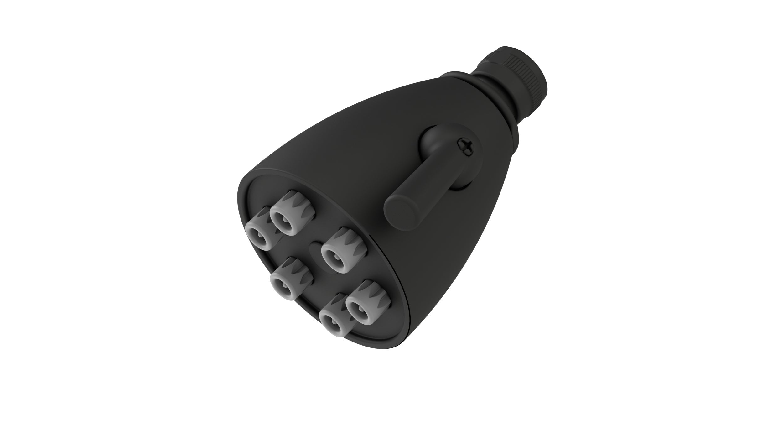 Shower Six Jet Shower Head in Matte Black