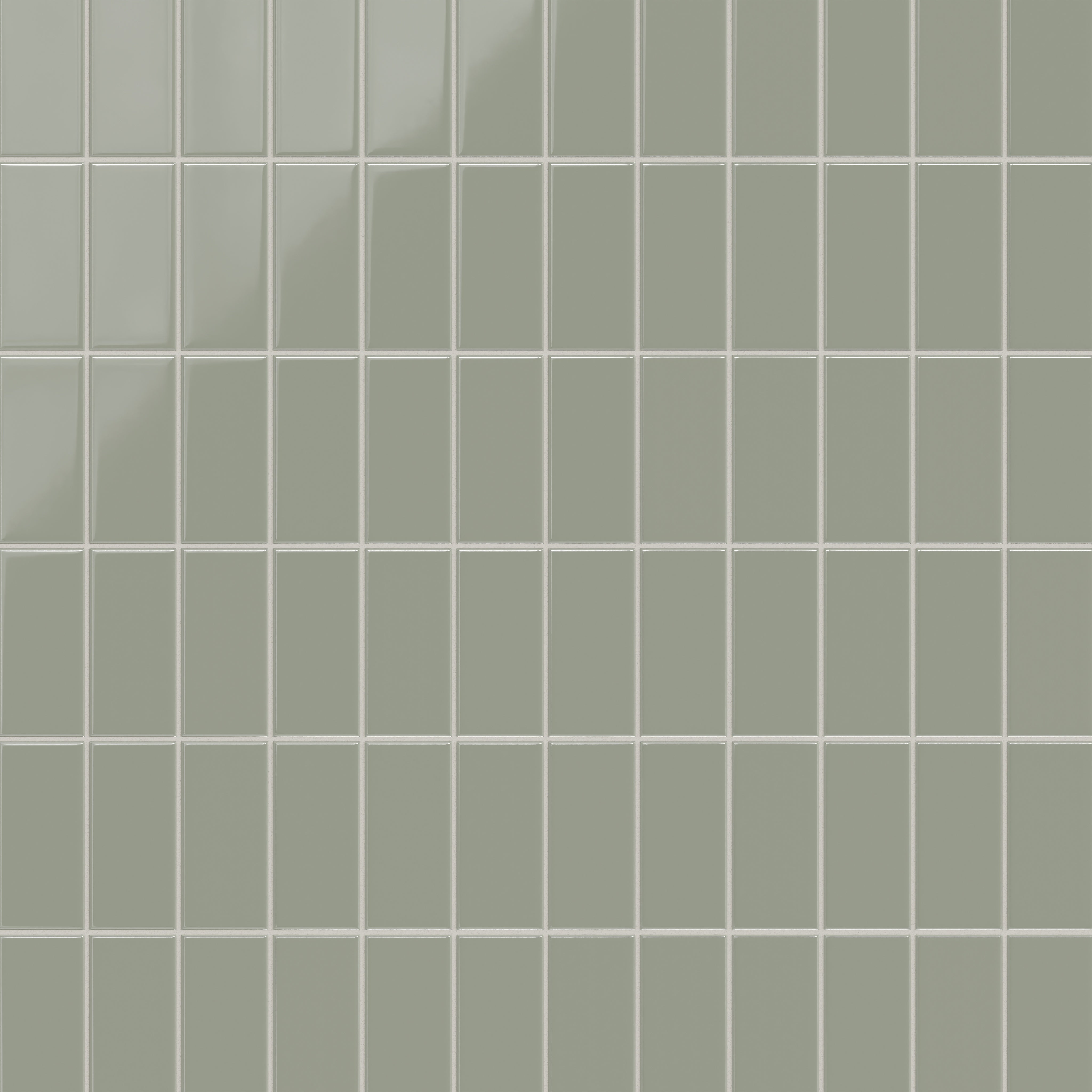 3x6 Natural Press Ceramic Tile in Terre Verte Gloss