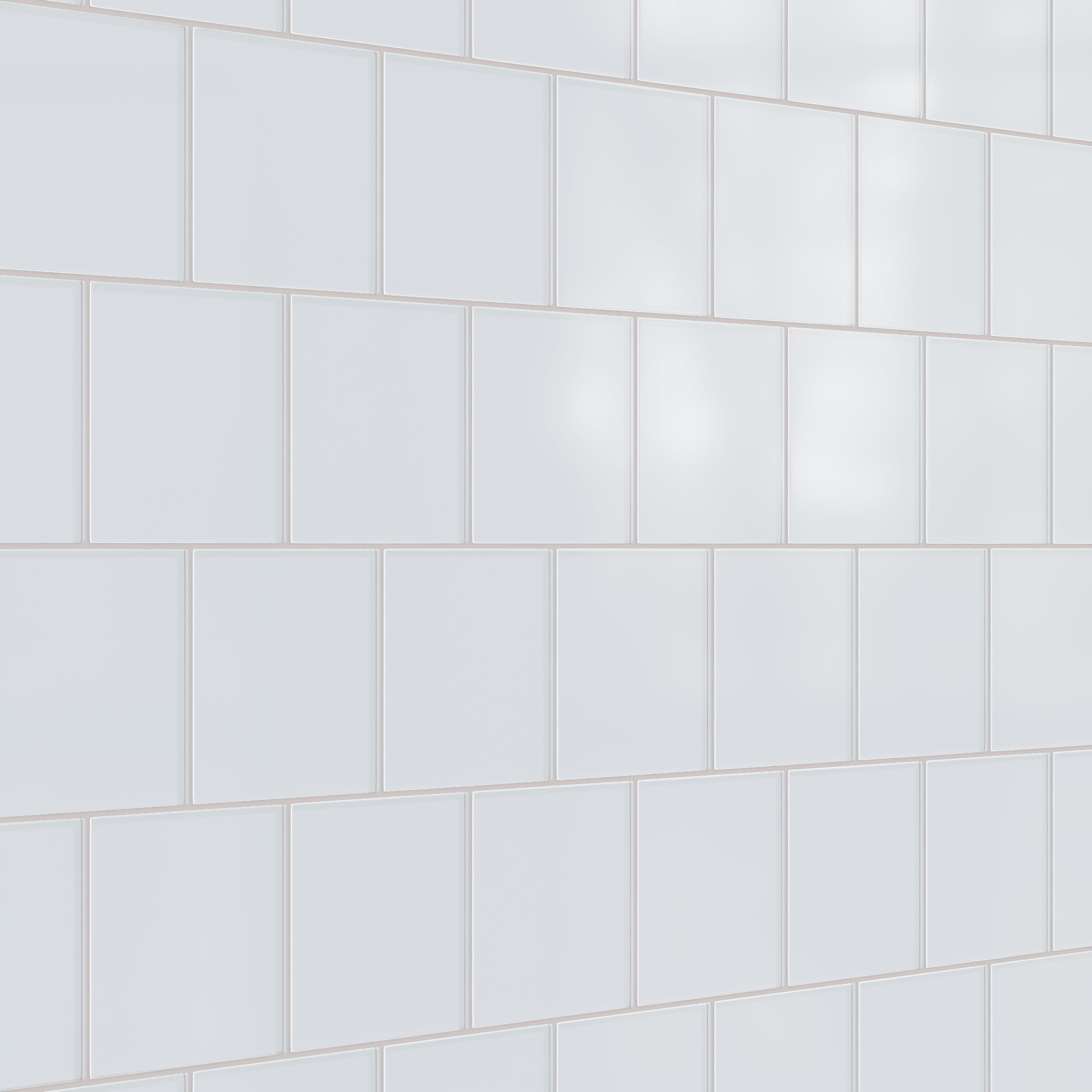 6x6 Glass Tile in Snowy Owl Matte
