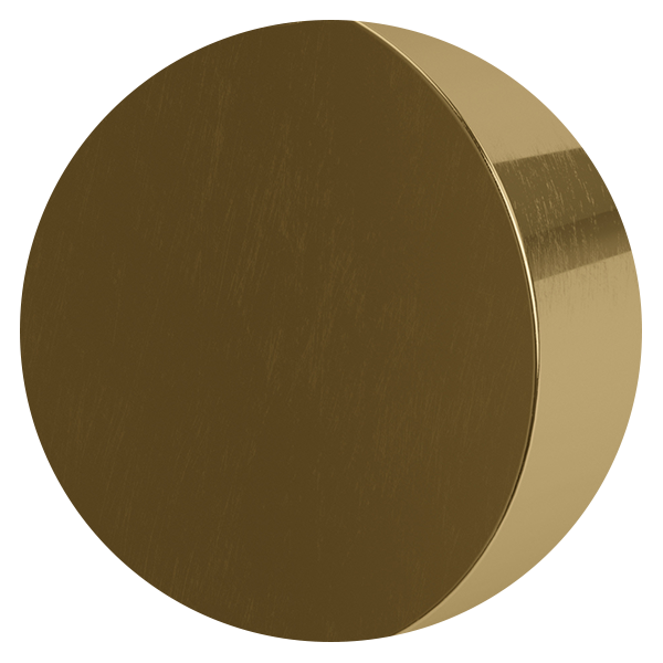 Sample in Uncoated Polished Brass