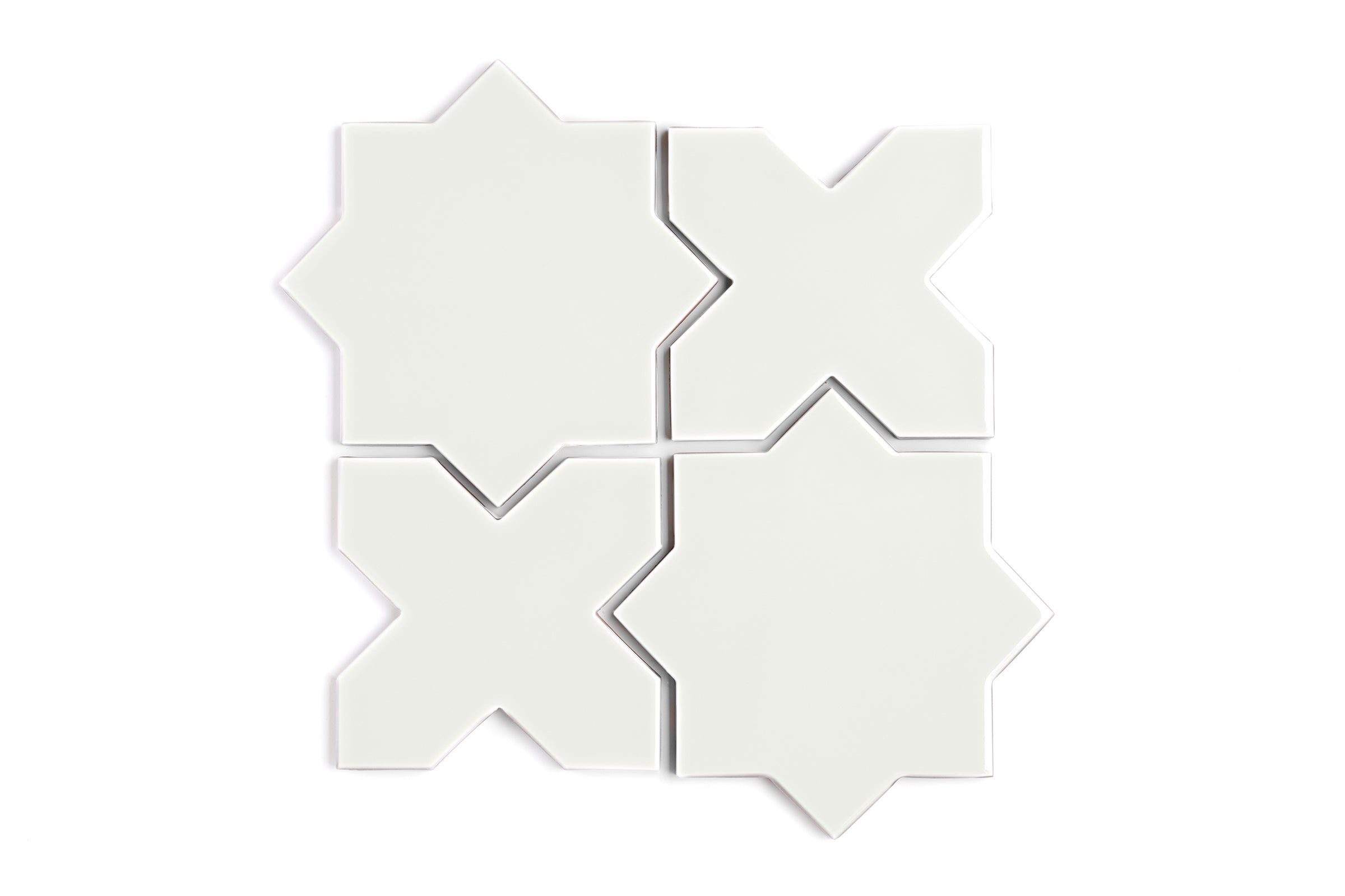 Star & Cross Original Ceramic Tile in Limewash Gloss