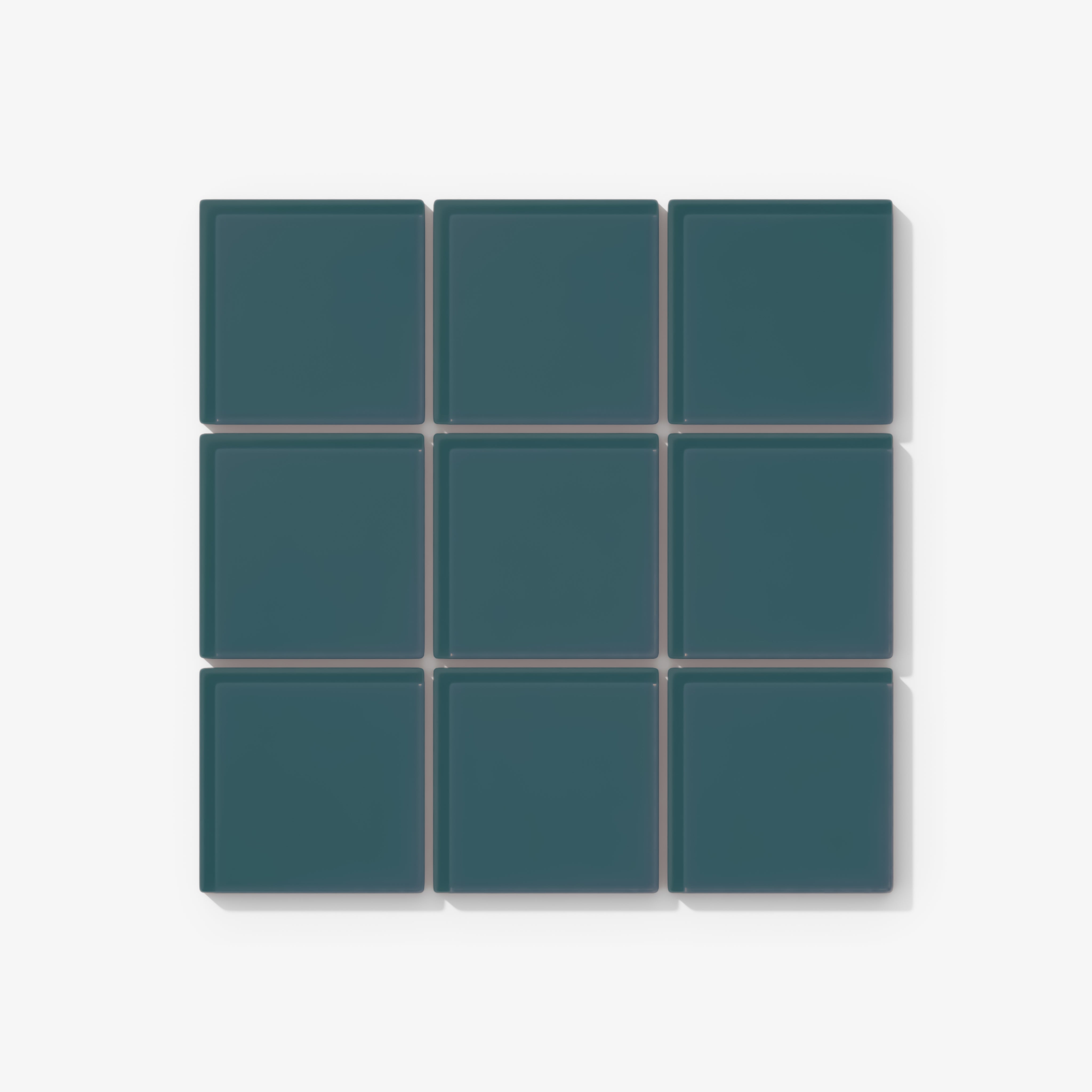 3x3 Straight Set Sheeted Glass Mosaic Tile in Magpie Gloss