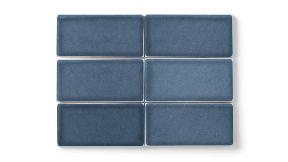 4x8 Original Ceramic Tile in Slate Blue Gloss