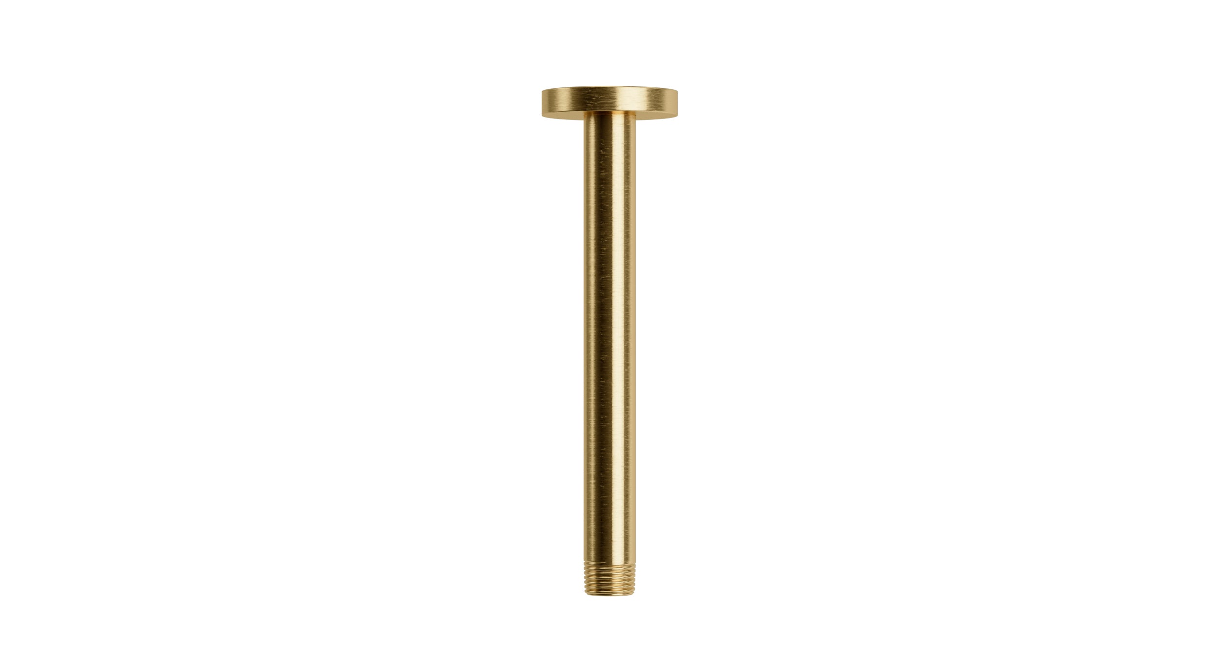 Contour & Foundry 8" Straight Shower Arm with Flange in Satin Brass