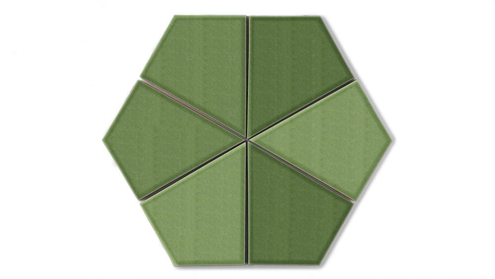 Hexite Original Ceramic Tile in Kelp Gloss